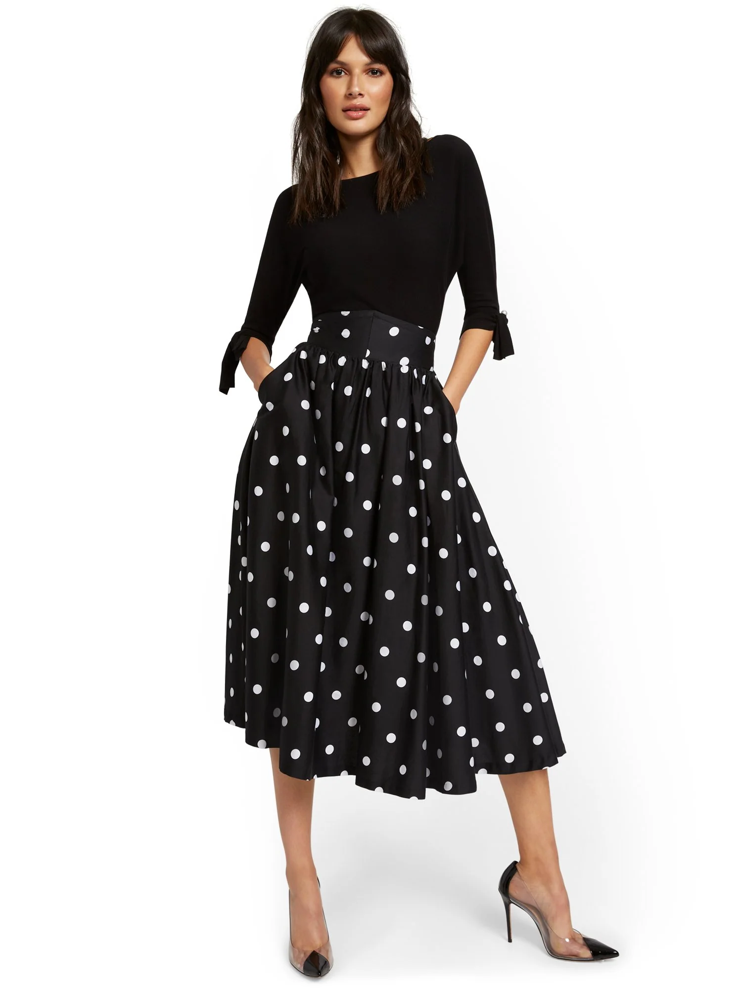 Tie-Cuff Dolman Sweater - Image 4