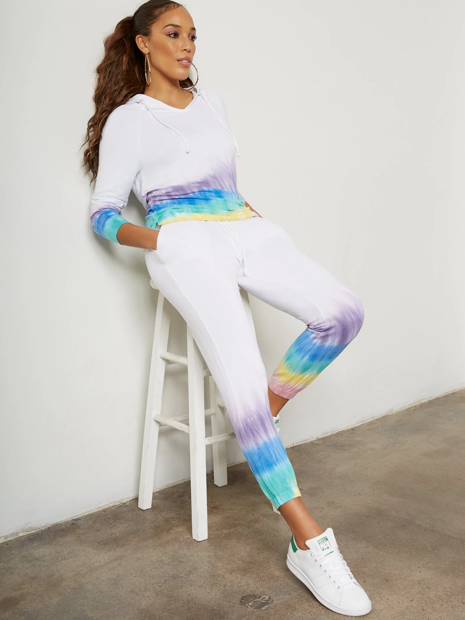Tie-Dye Drawstring Hoodie - Image 4