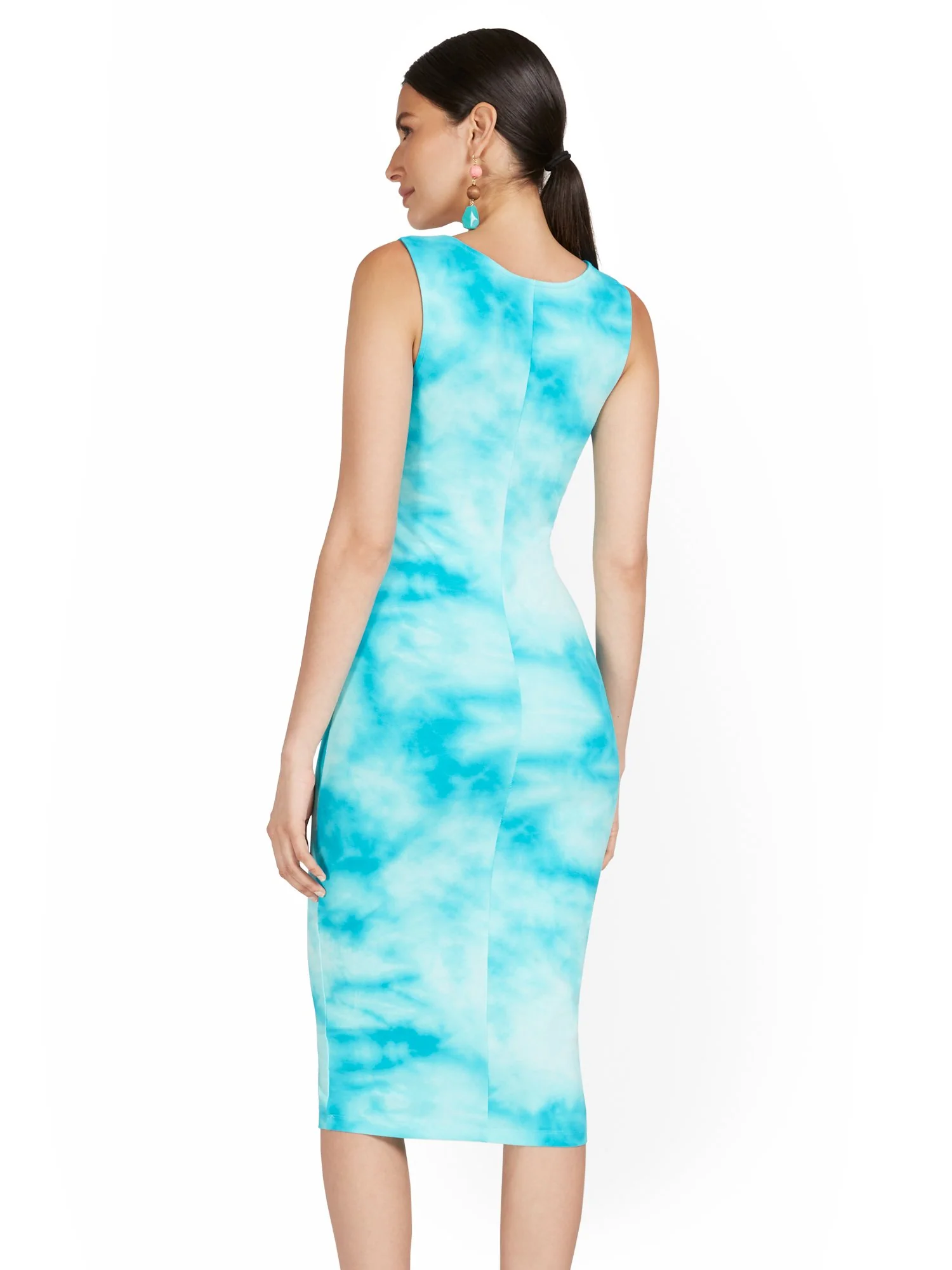 Tie-Dye Scoopneck Tank Midi Dress - Everyday Collection - Image 3