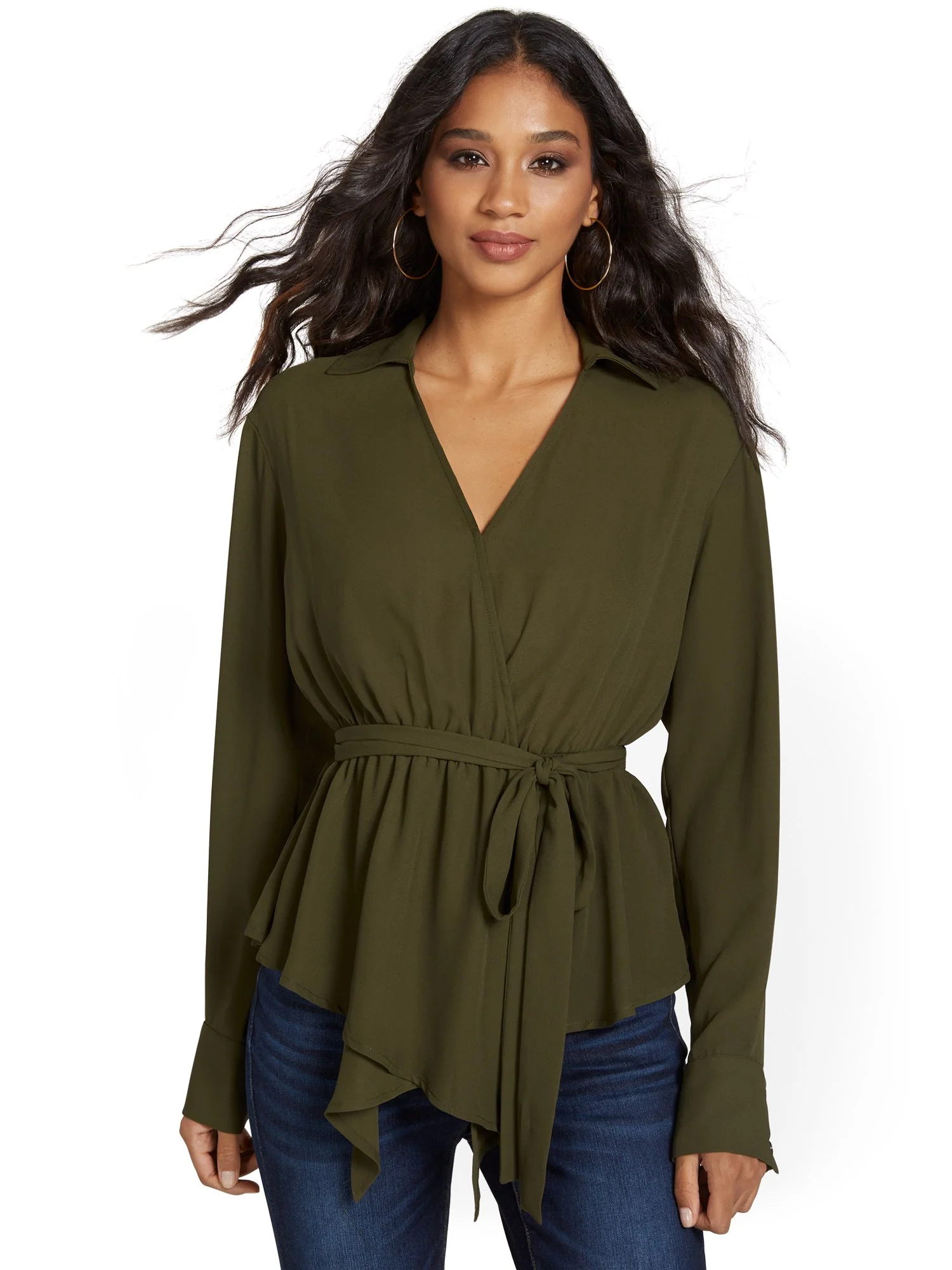 Tie-Front V-Neck Top - Image 5