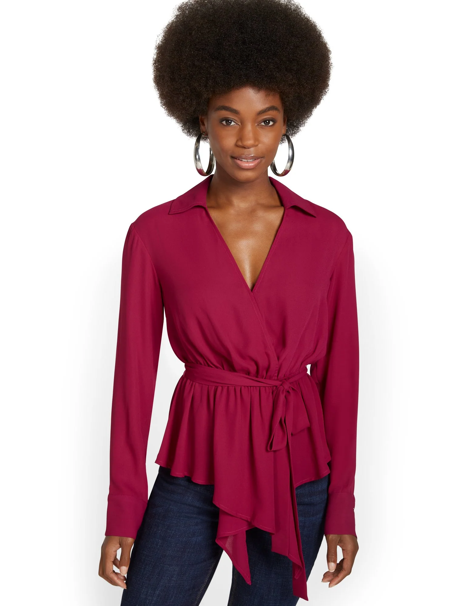 Tie-Front V-Neck Top - Image 8