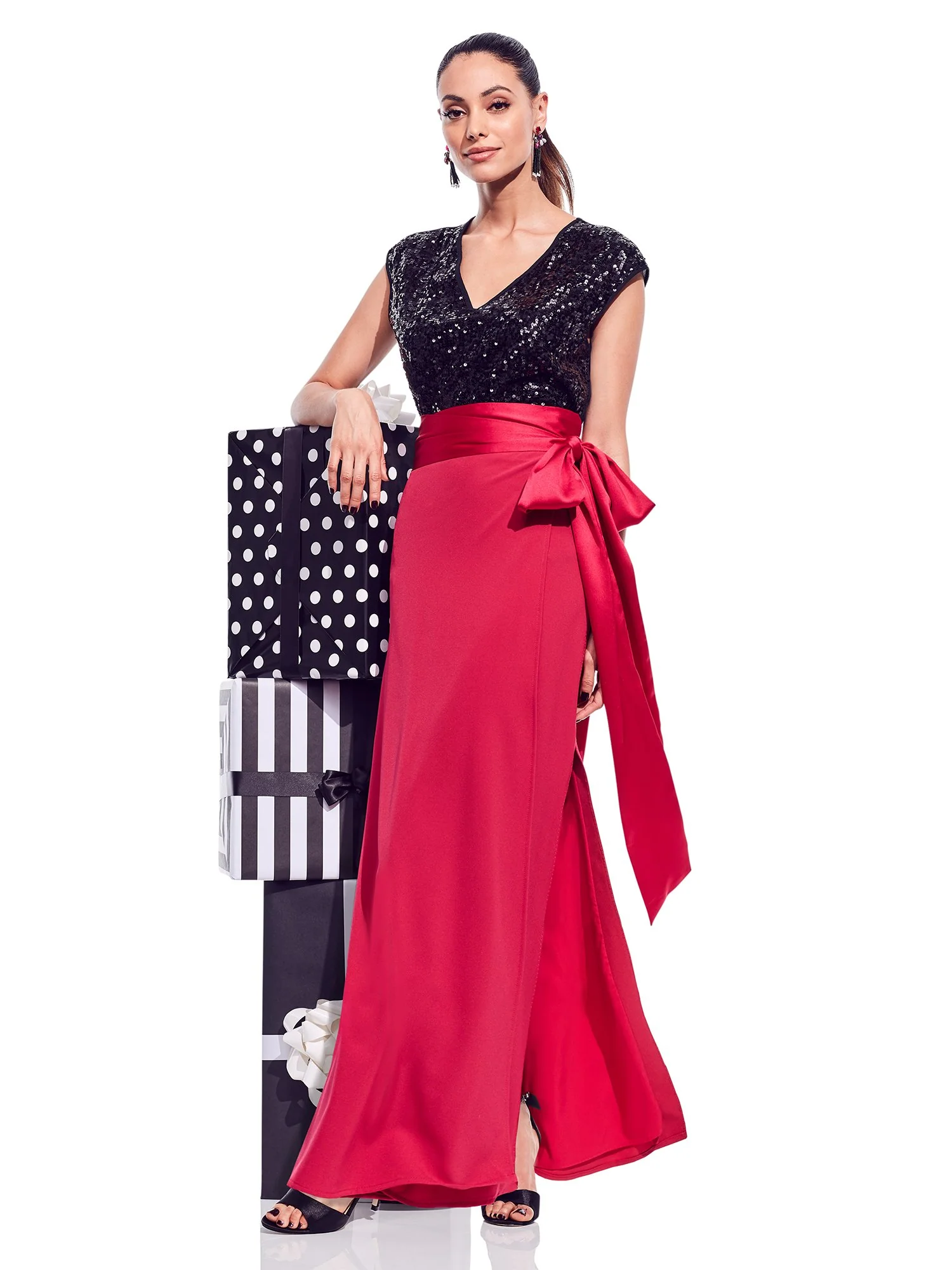 Tie-Front Wrap Maxi Skirt - Image 3