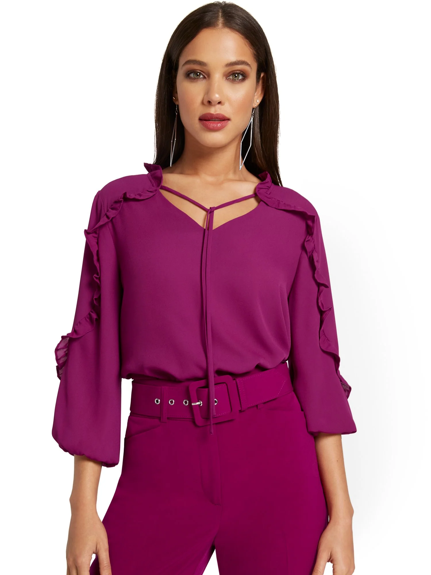 Tie-Neck Blouse - Image 2