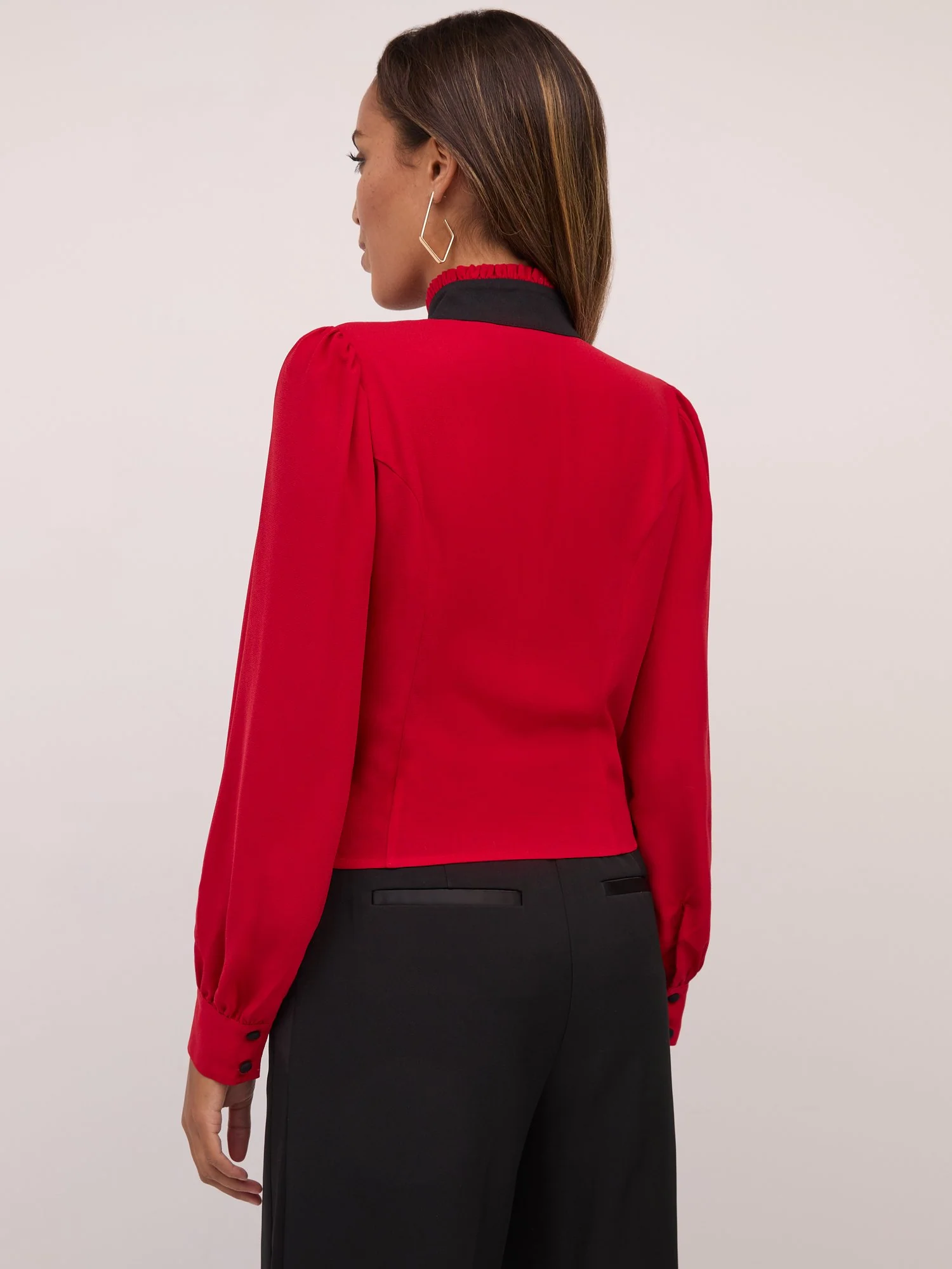 Tie-Neck Corset Blouse - Image 3