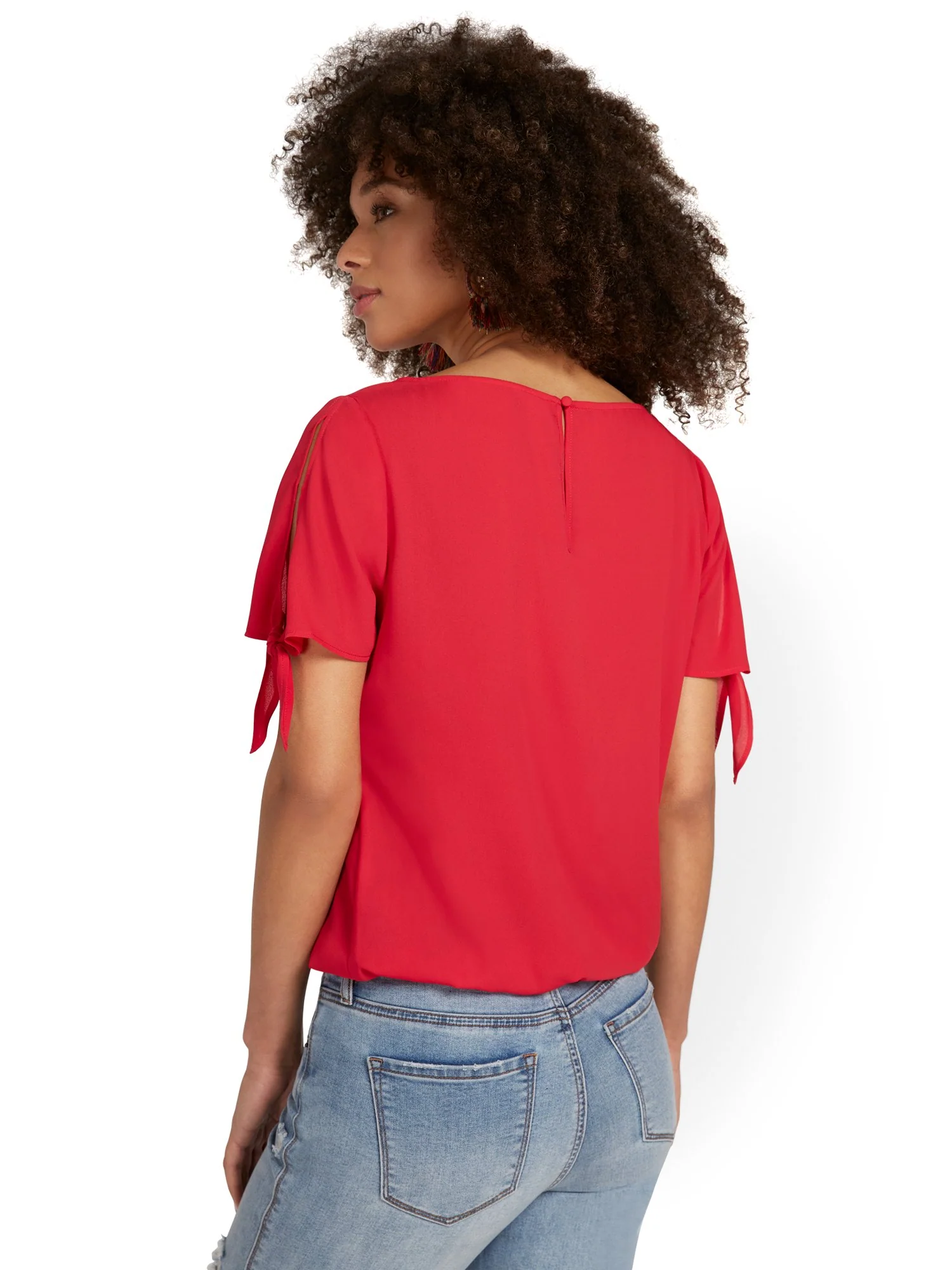 Tie-Sleeve Scoopneck Top - Image 13