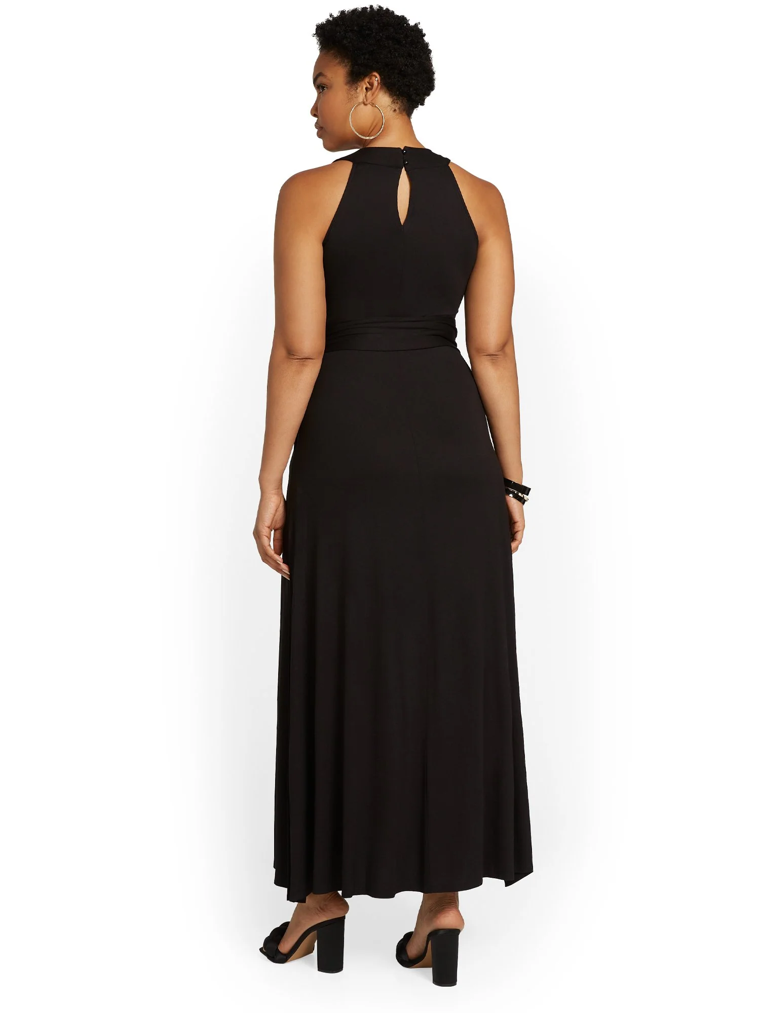 Tie-Waist Knit Maxi Dress - Image 3
