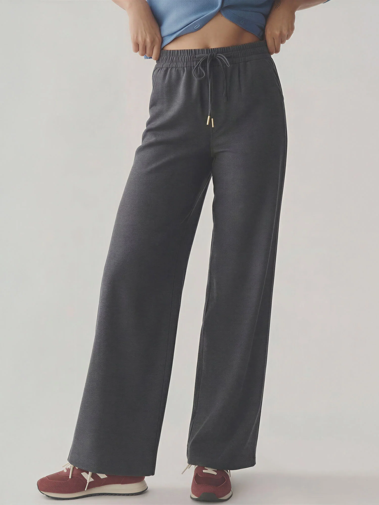 Tie Waist Pull On Suting Pants - Image 11