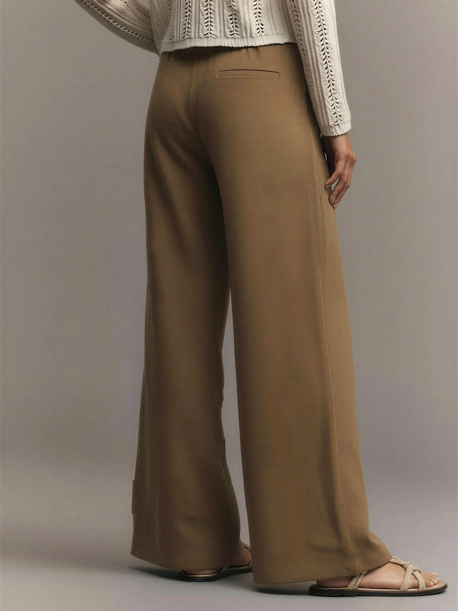 Tie Waist Pull On Suting Pants - Image 8