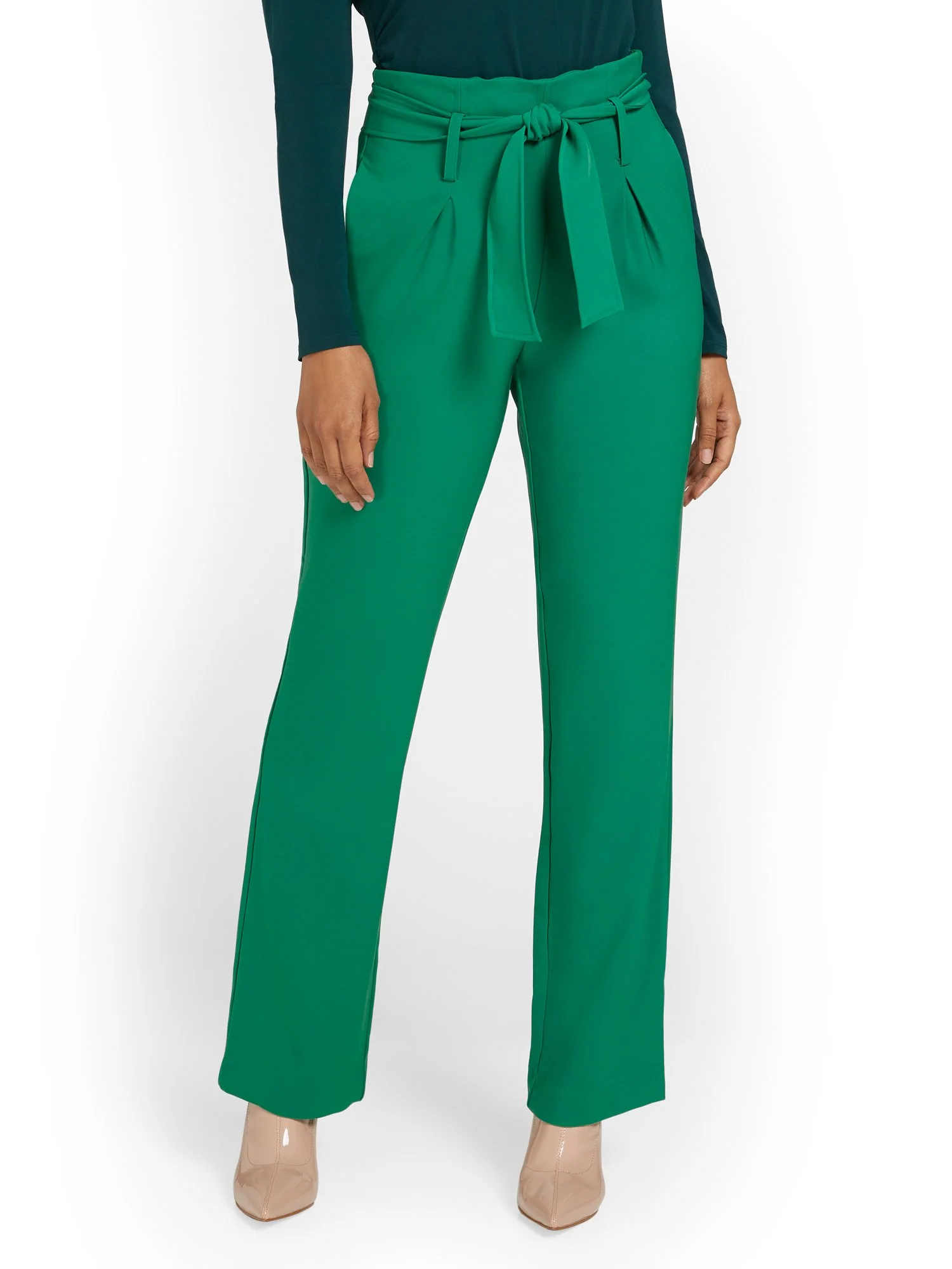 Tie-Waist Straight-Leg Pant - Premium Stretch - Image 6