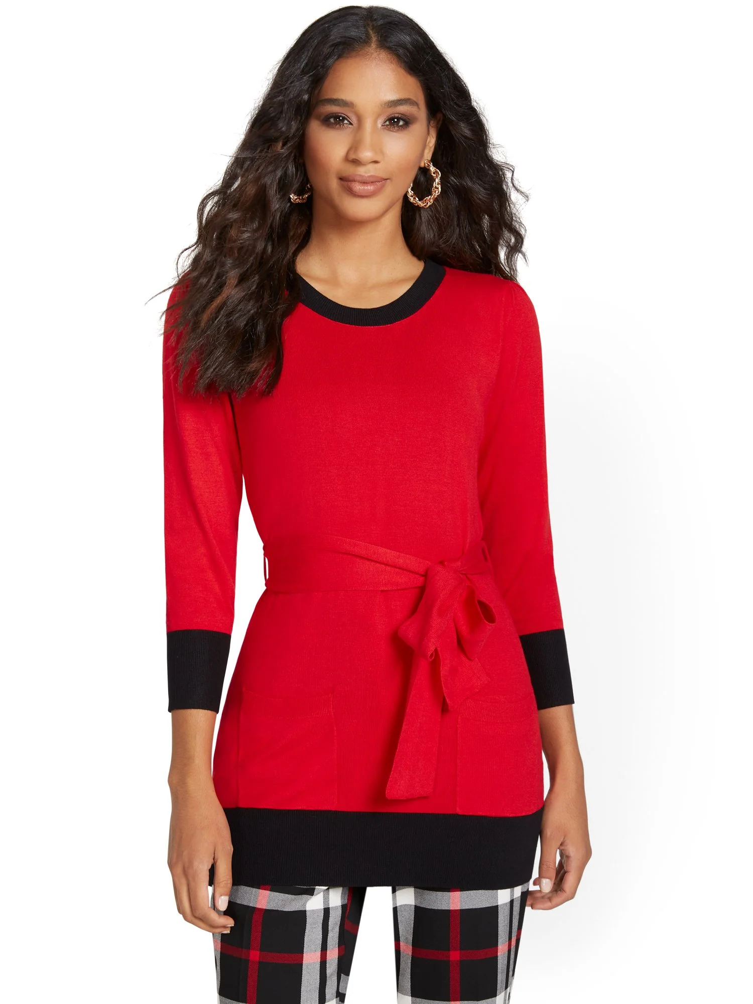 Tie-Waist Tunic Sweater - Image 5