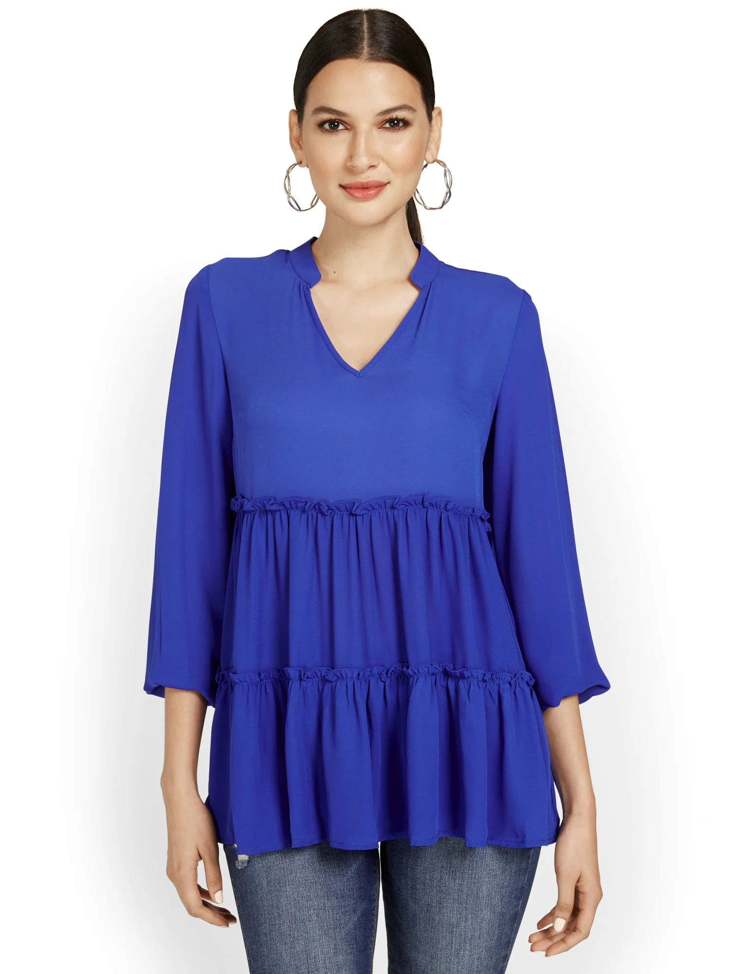 Tiered Babydoll Blouse - Image 9