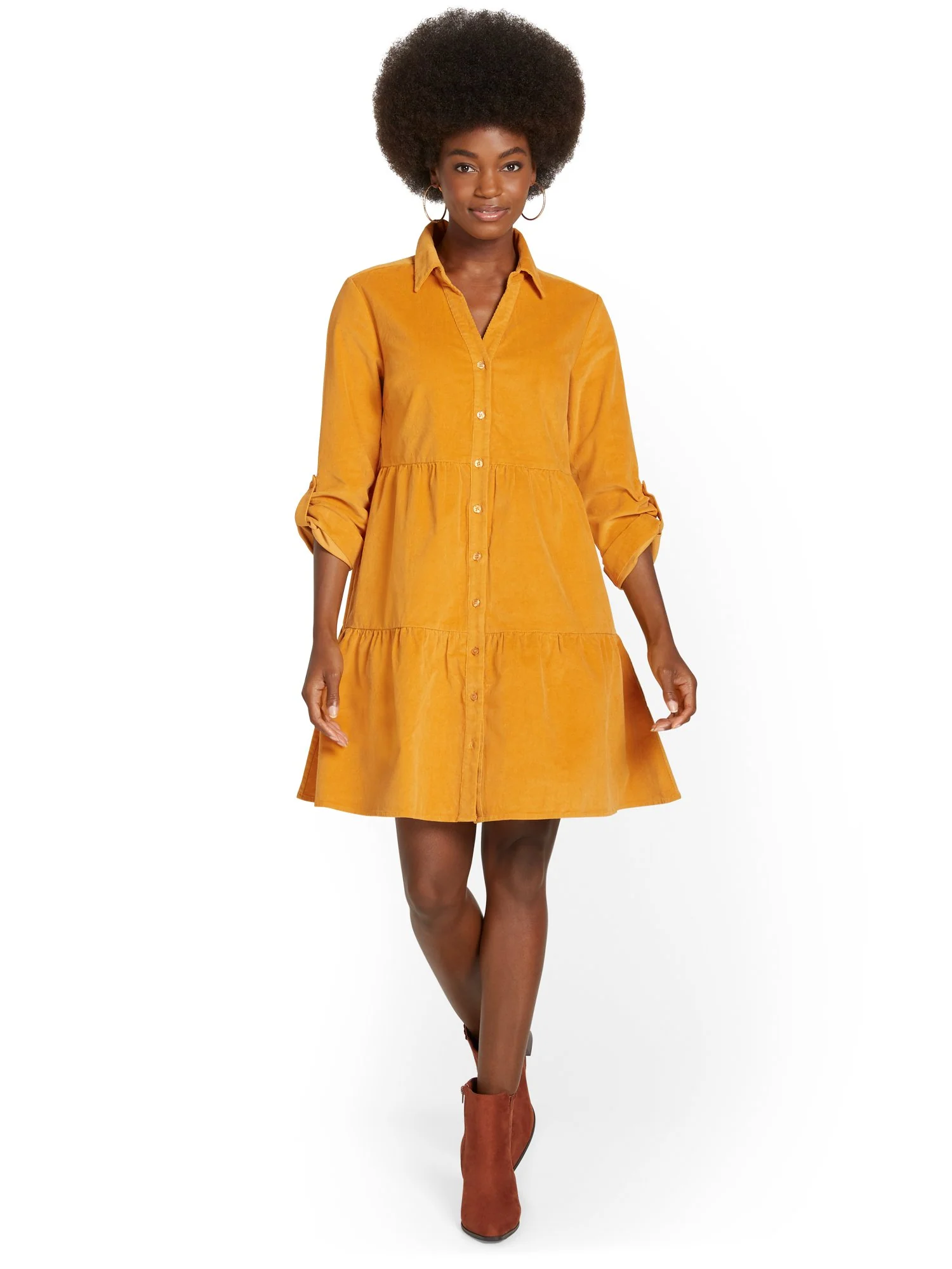 Tiered Button-Down Dress - Image 6