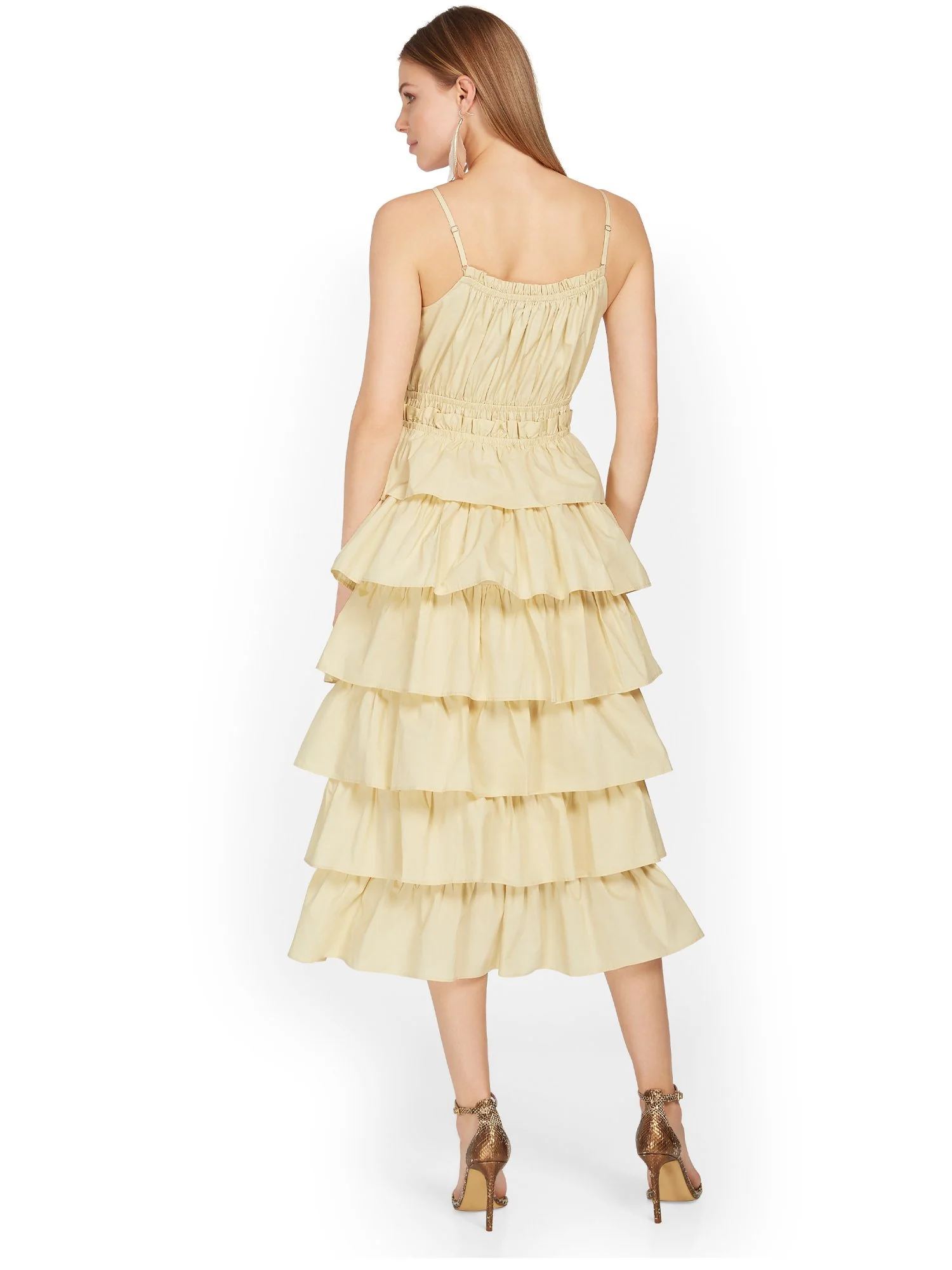 English Factory Tiered Poplin Midi Dress - Brands We Love - Image 3