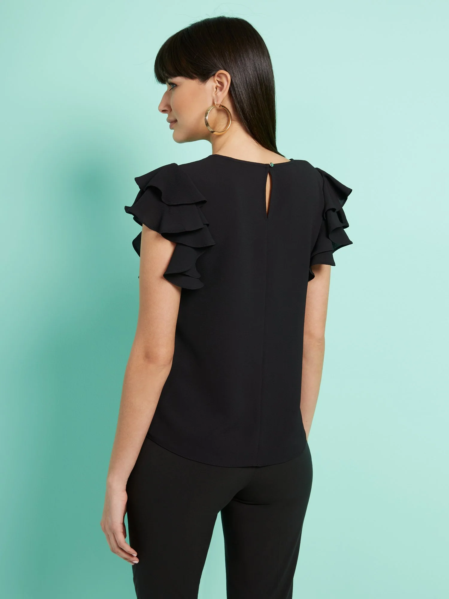 Tiered Ruffle-Sleeve Top - Image 3
