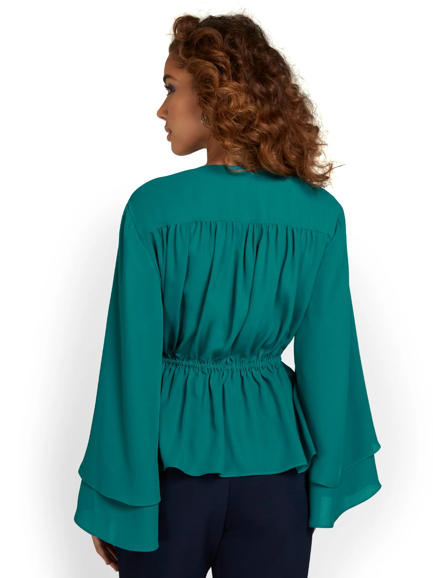 Tiered Surplice Blouse - Image 6