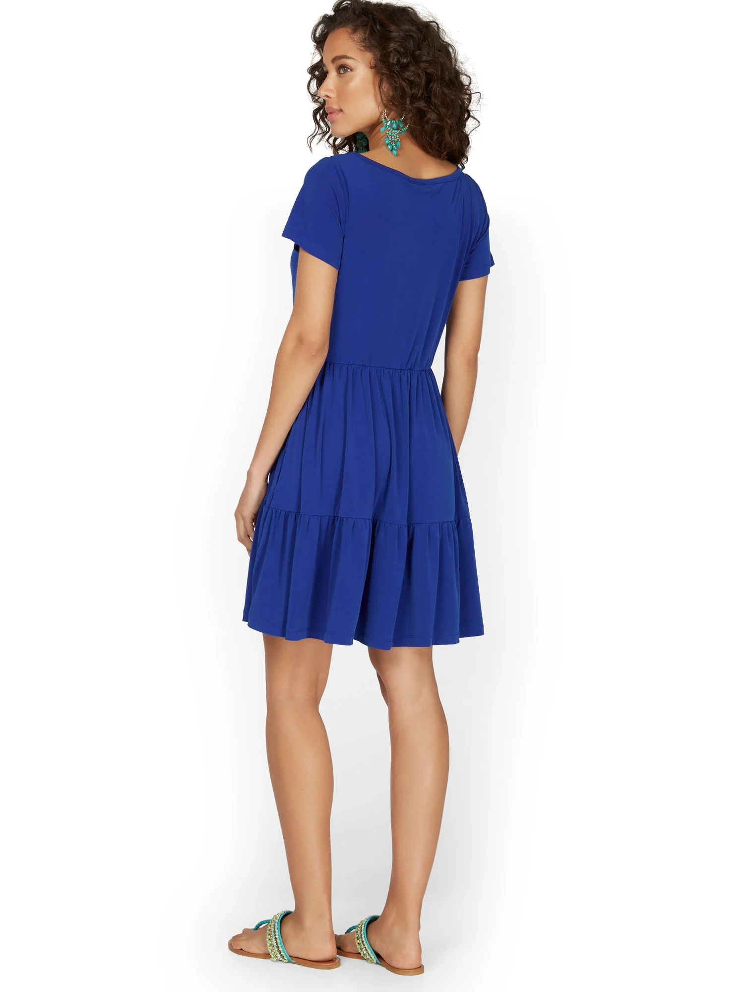 Tiered Swing Knit Dress - Image 9