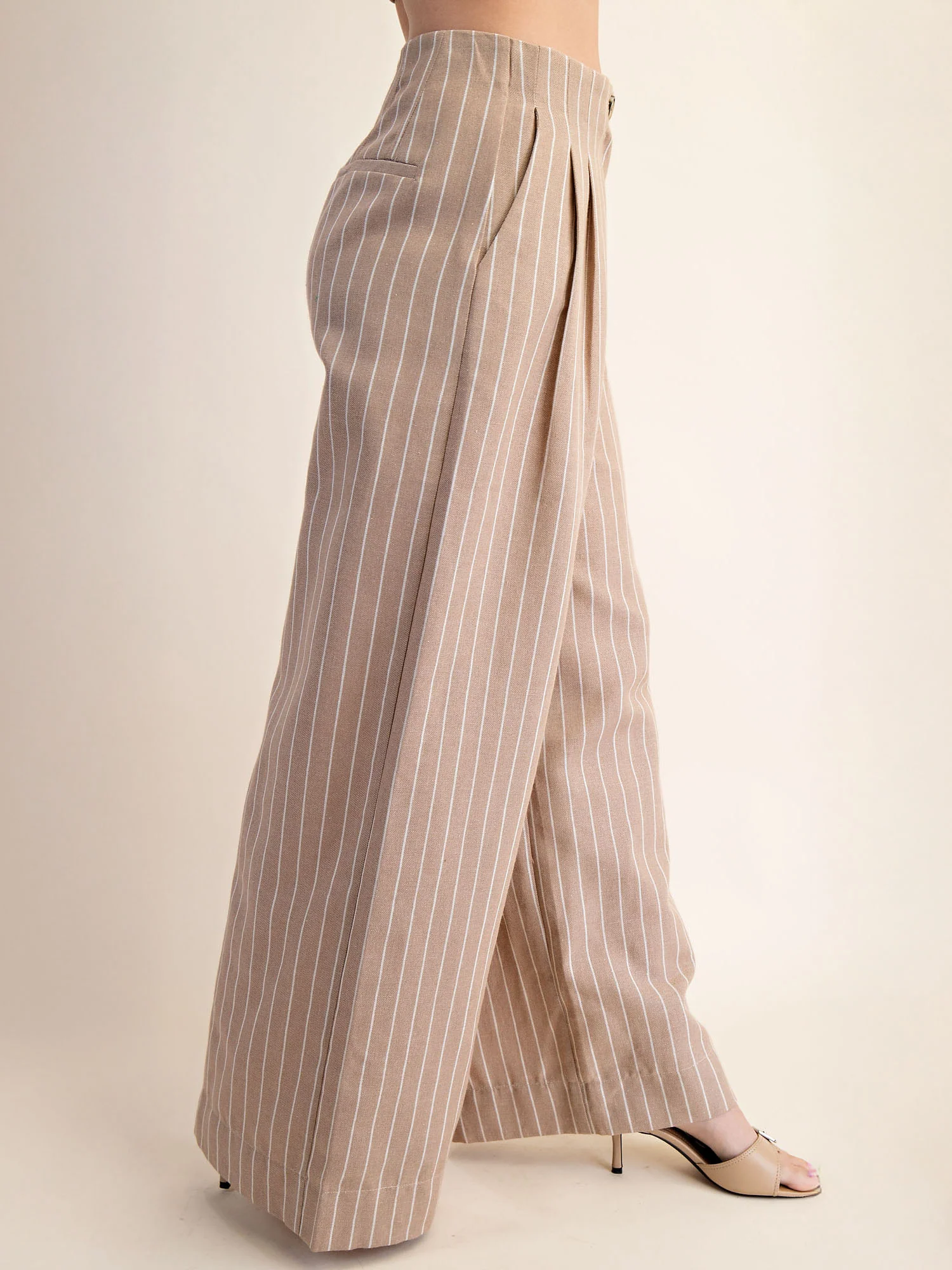 Tilda Pin Stripe Seamless Wide Leg Pant - Image 5