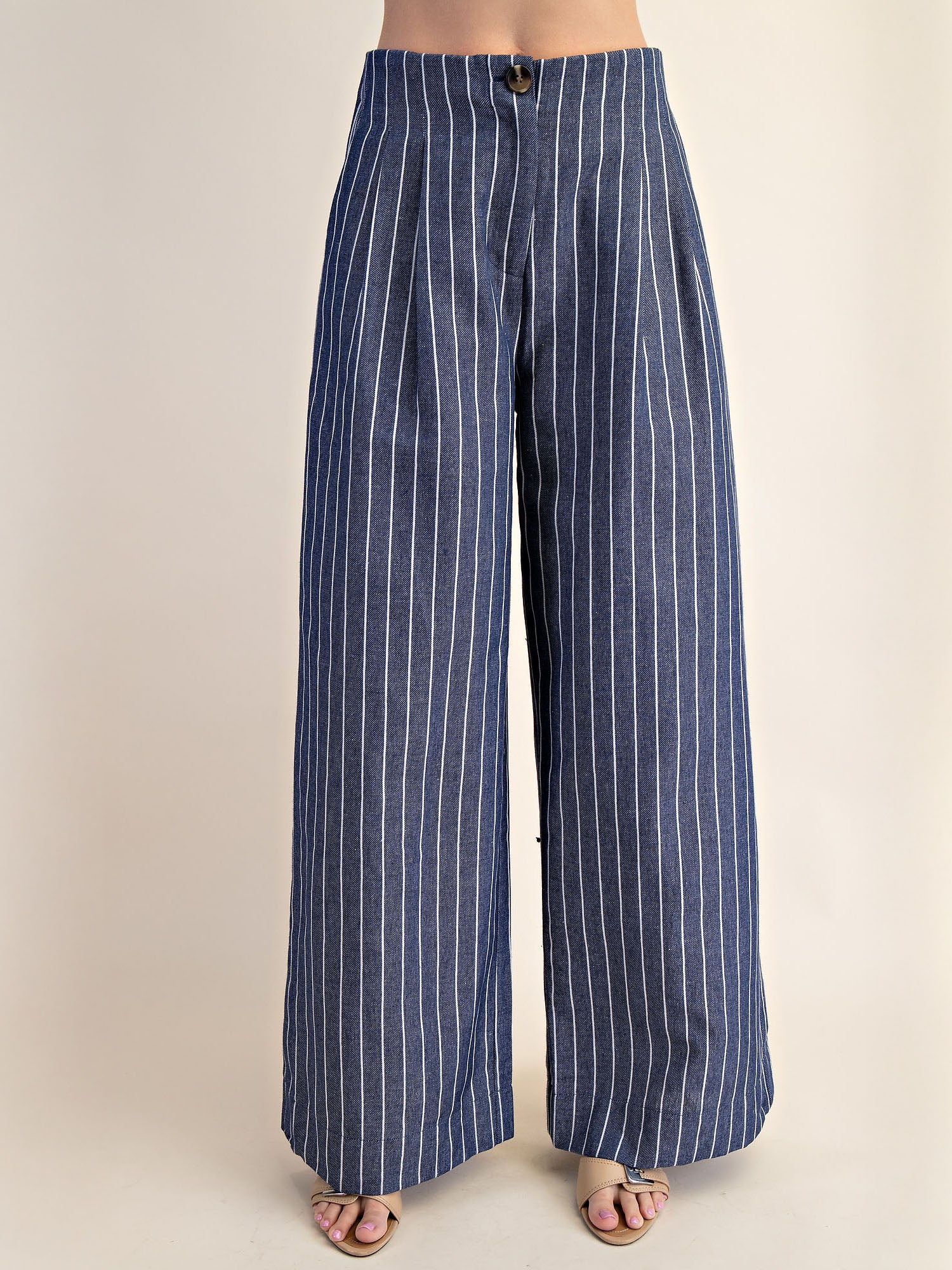 Tilda Pin Stripe Seamless Wide Leg Pant - Image 9