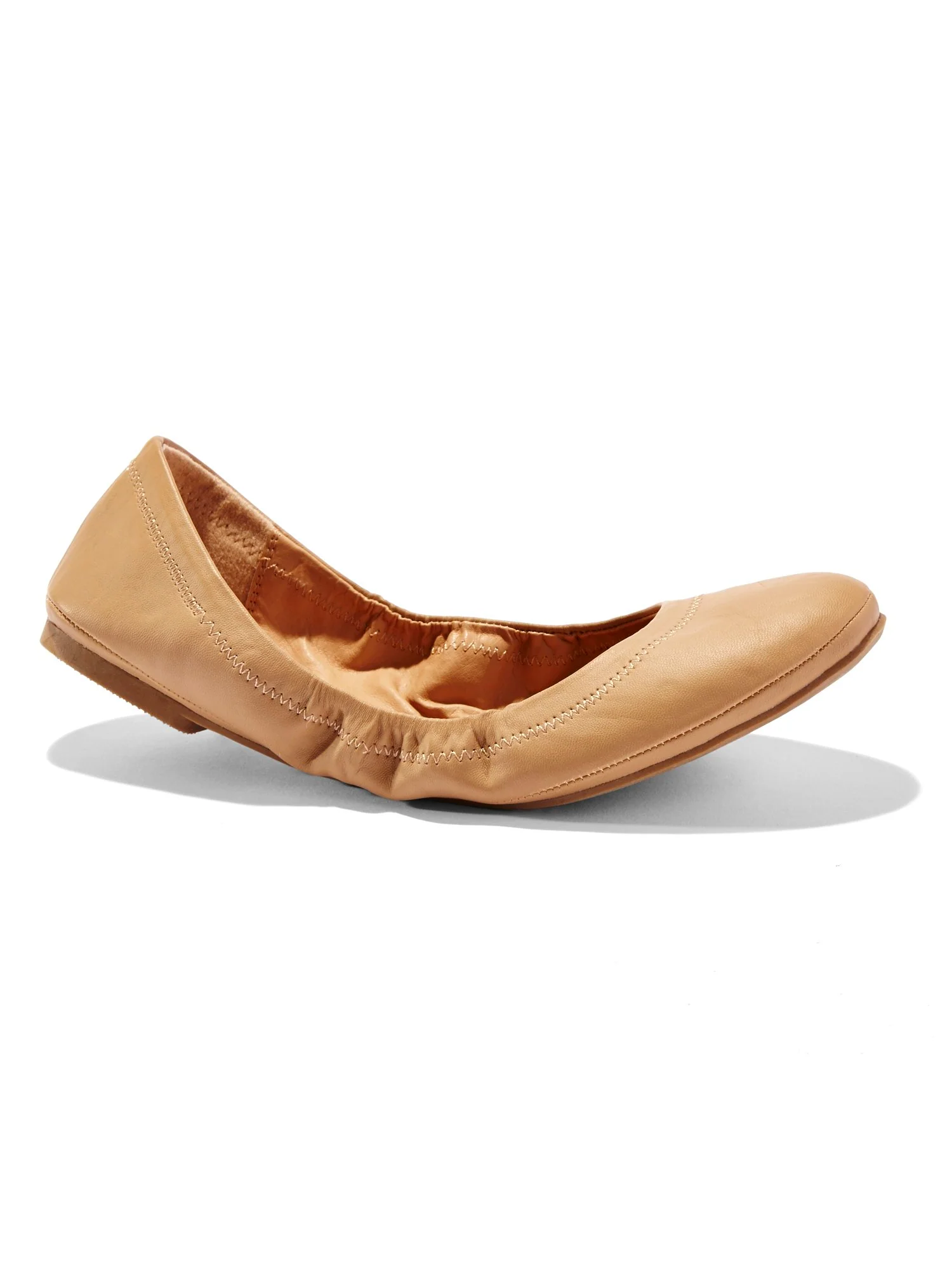 Topstitched Faux-Leather Ballet Flat - Image 13