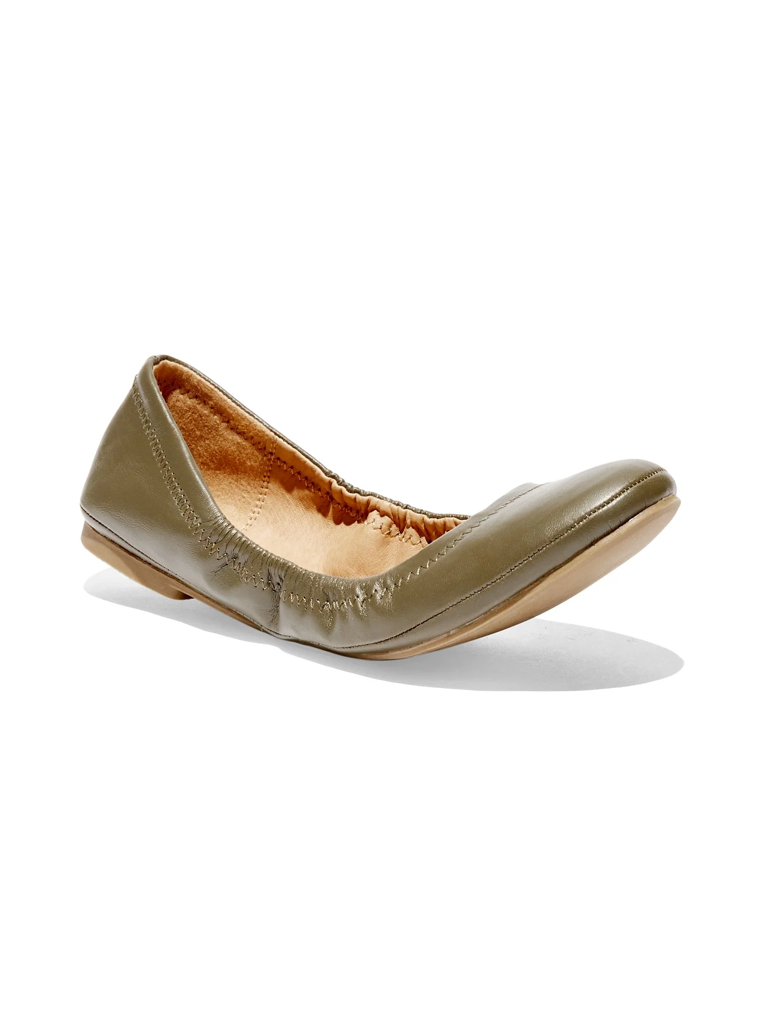 Topstitched Faux-Leather Ballet Flat - Image 5