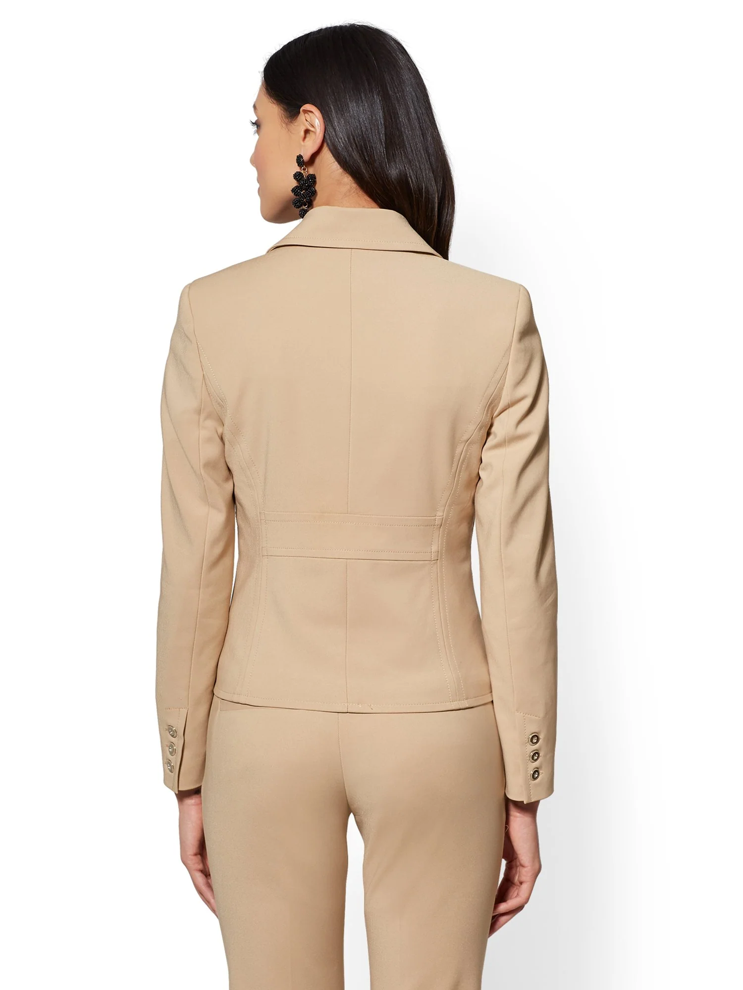 Topstitched Two-Button Jacket - All-Season Stretch - 7th Avenue - Image 17