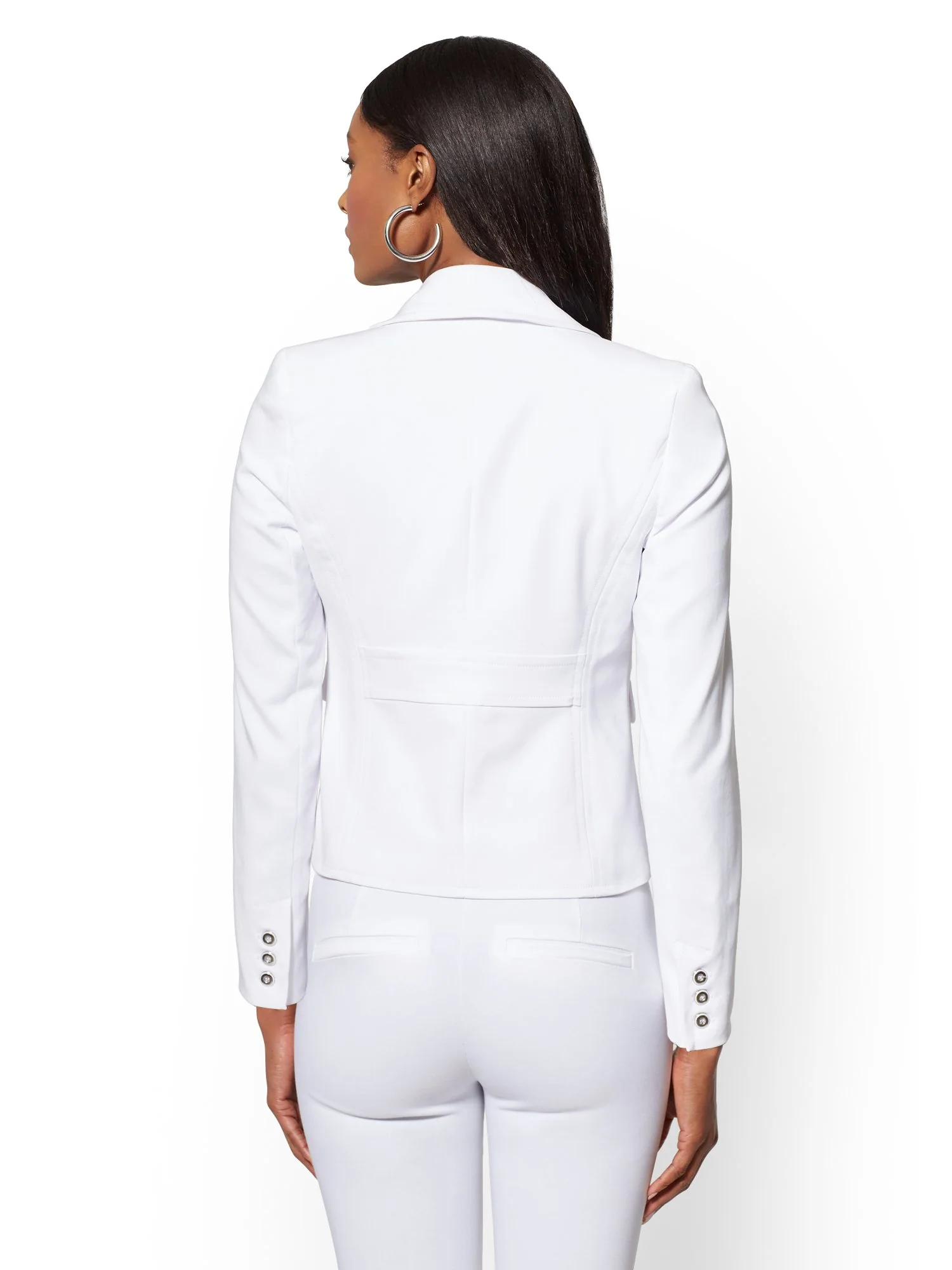 Topstitched Two-Button Jacket - All-Season Stretch - 7th Avenue - Image 7