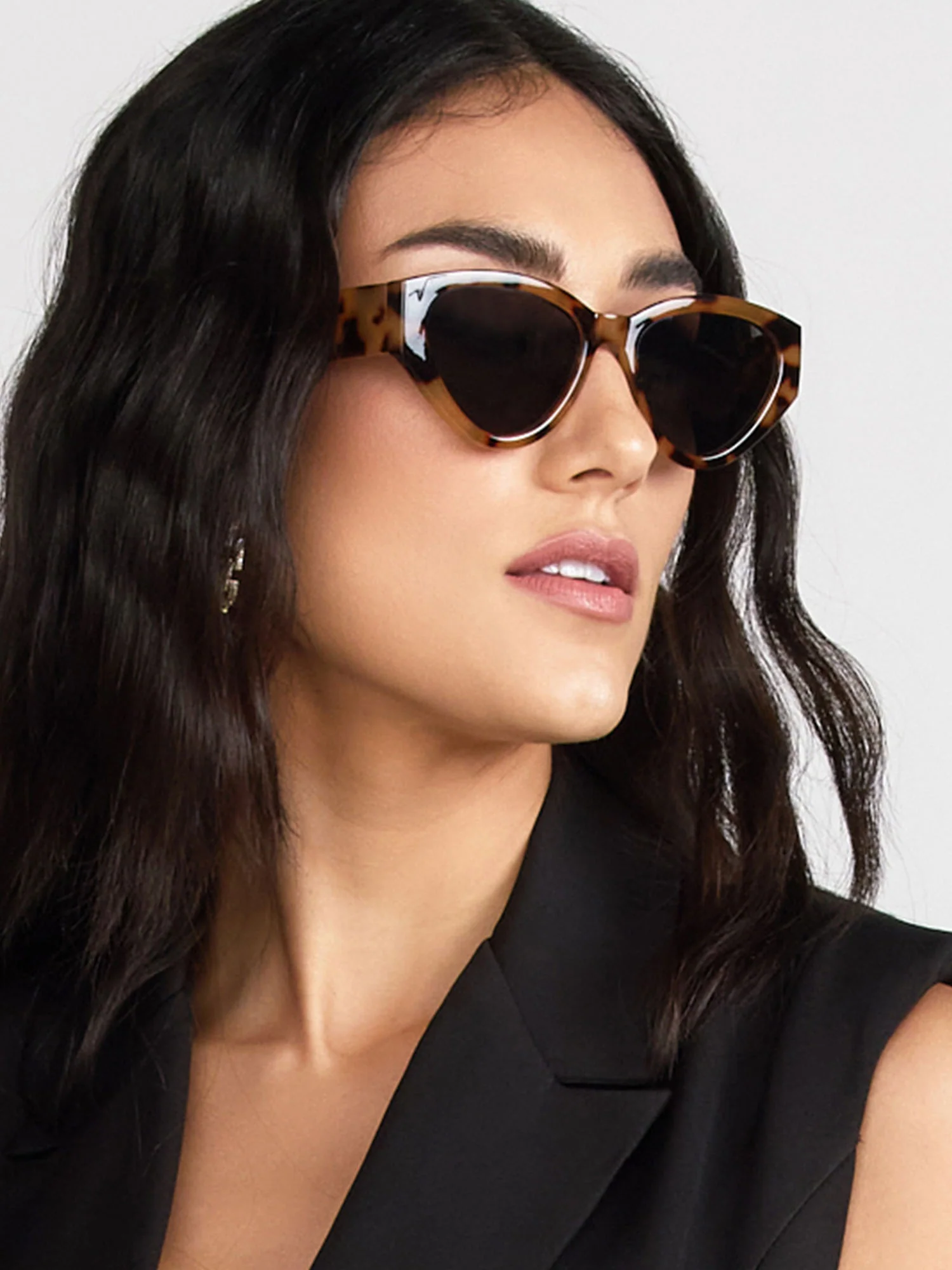 Tortoise Print Cat Eye Sunglasses - Image 2