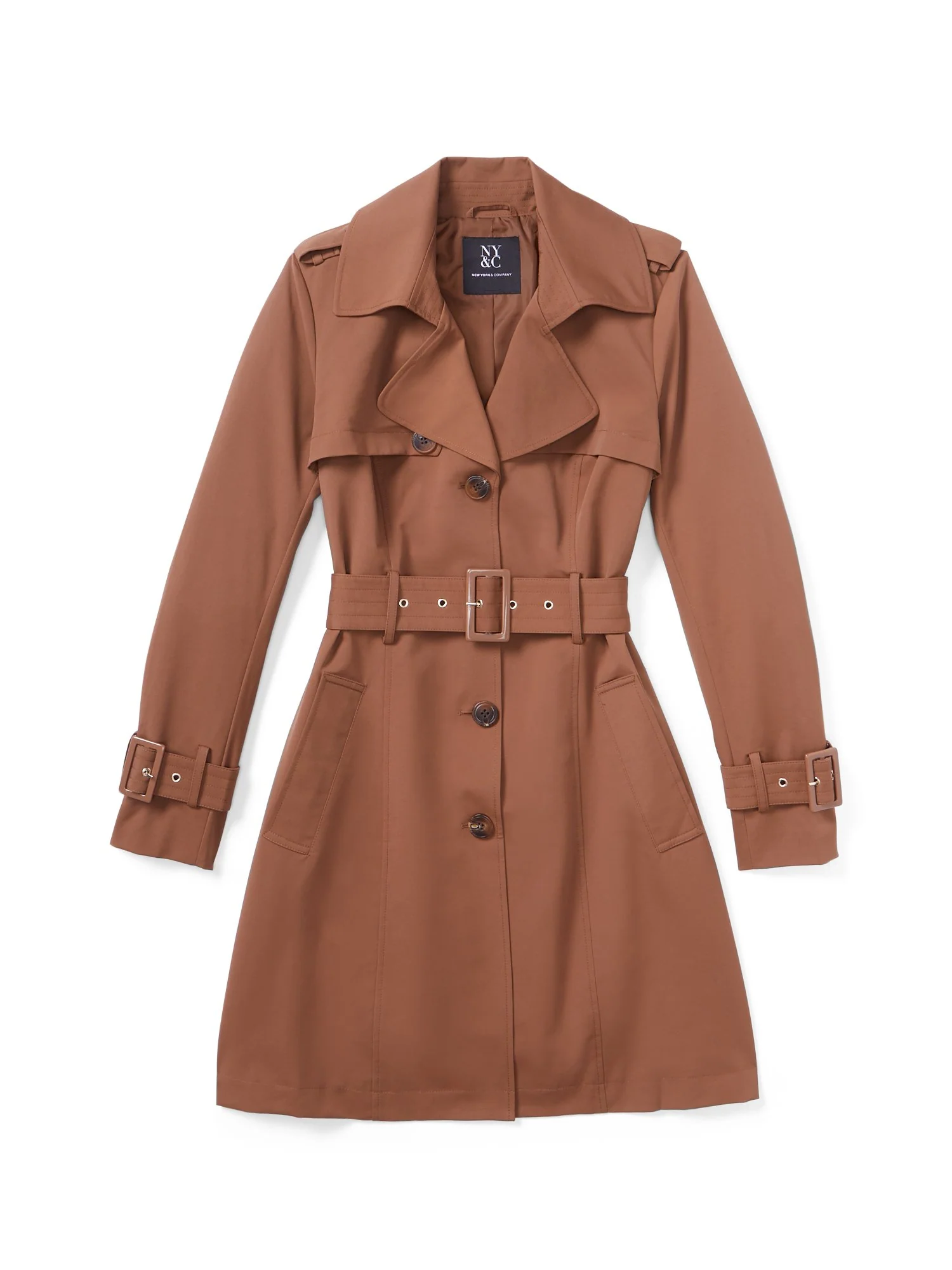 Trapunto Belted Trenchcoat - City Trench Collection - Image 4