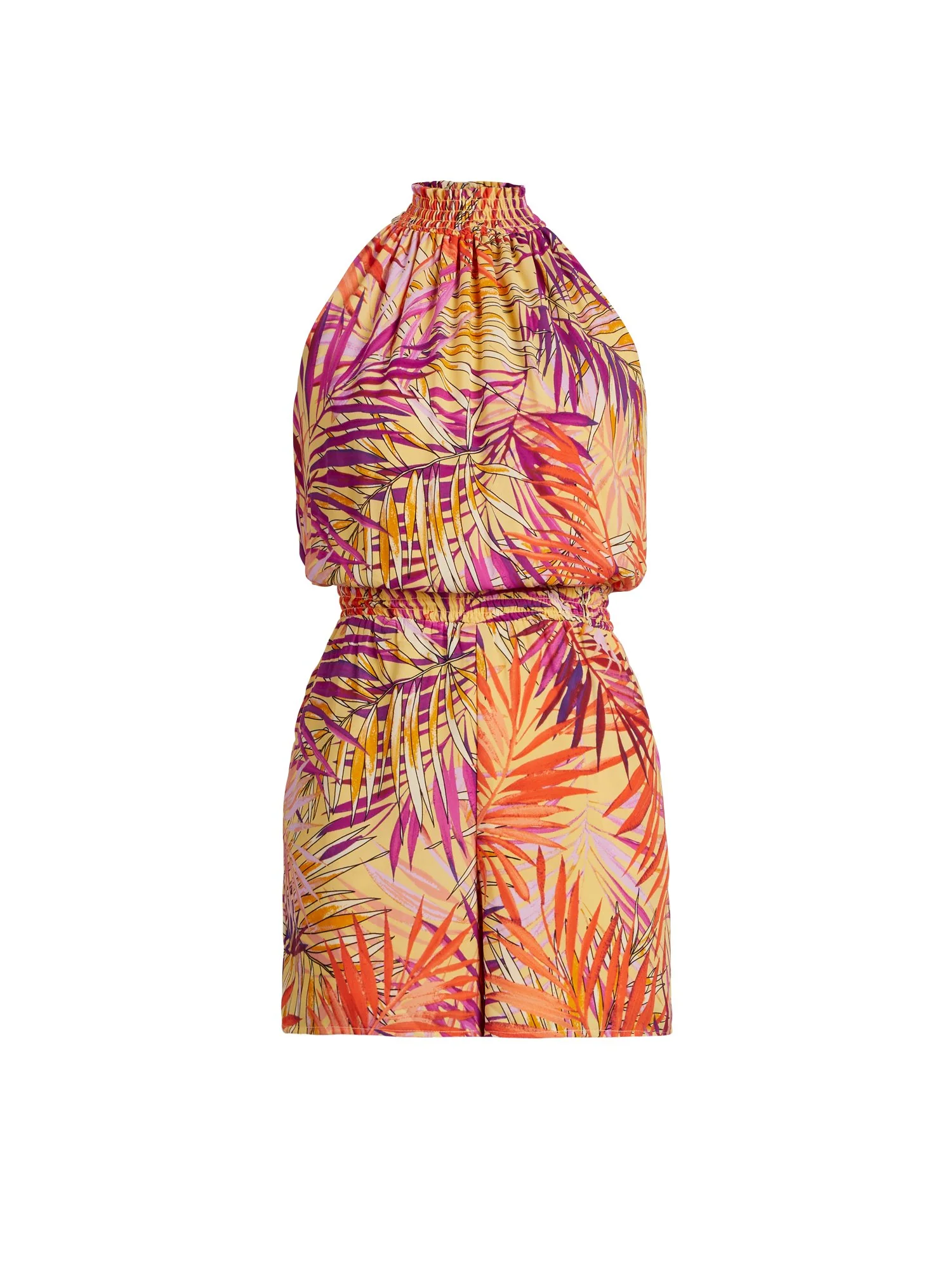 Tropical-Print Halter Romper - Image 6