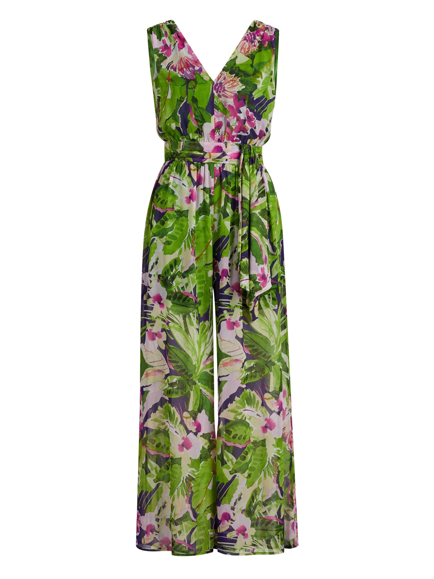 Tropical-Print Jumpsuit - Image 2