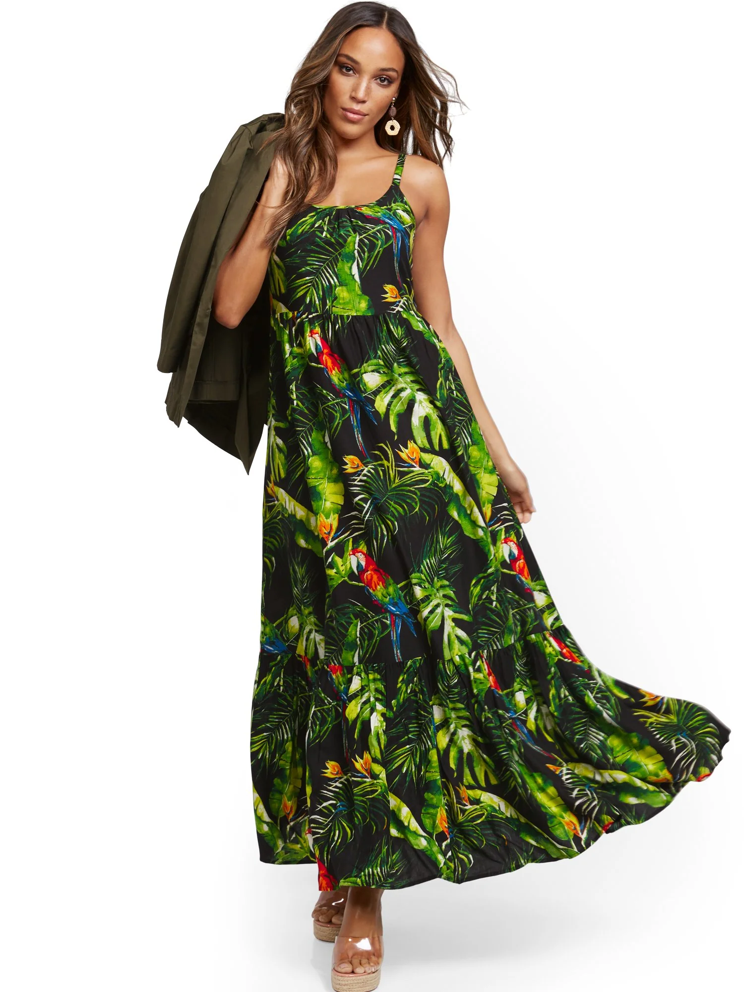 Tropical-Print Maxi Dress - Image 2