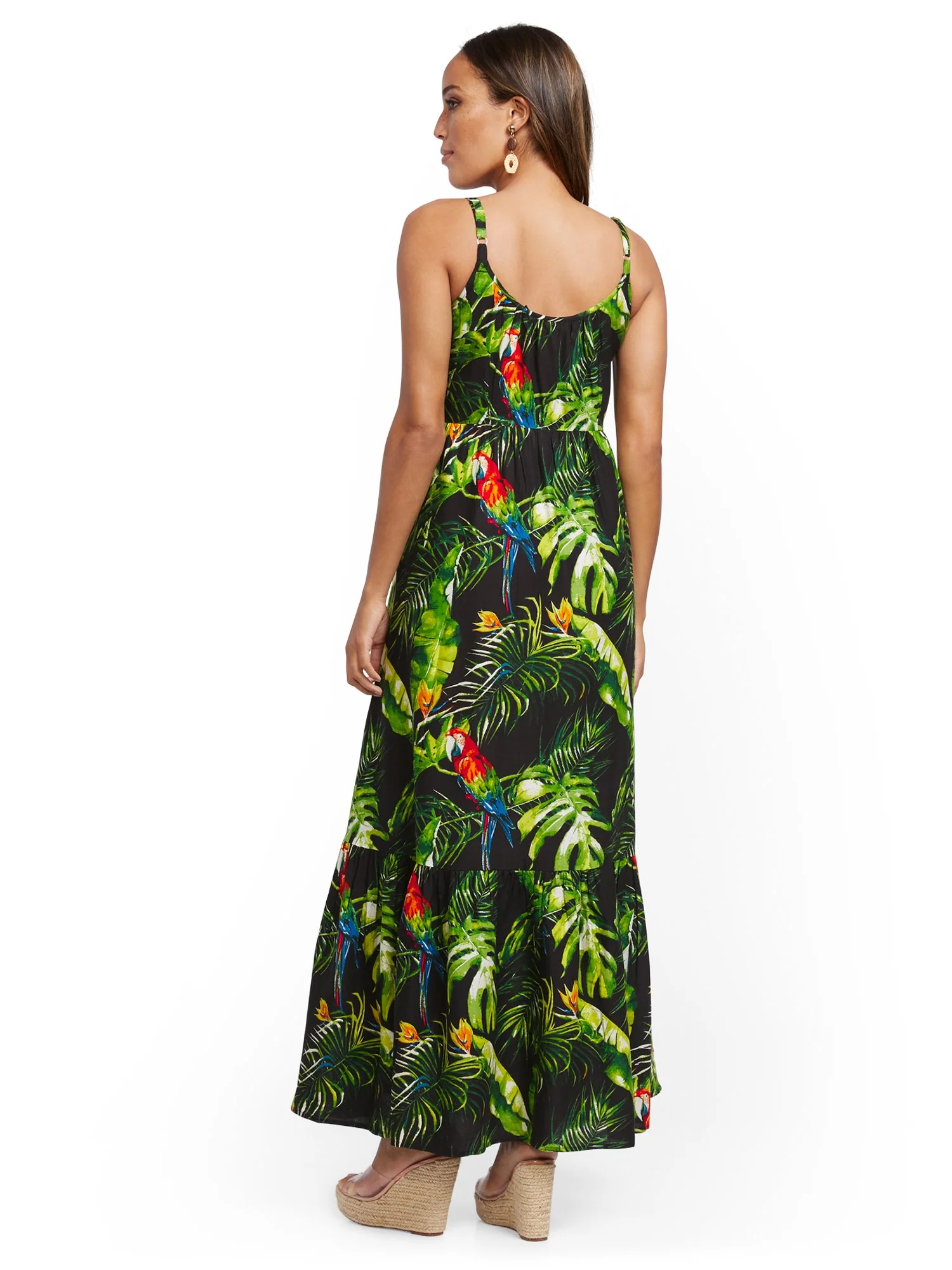 Tropical-Print Maxi Dress - Image 3