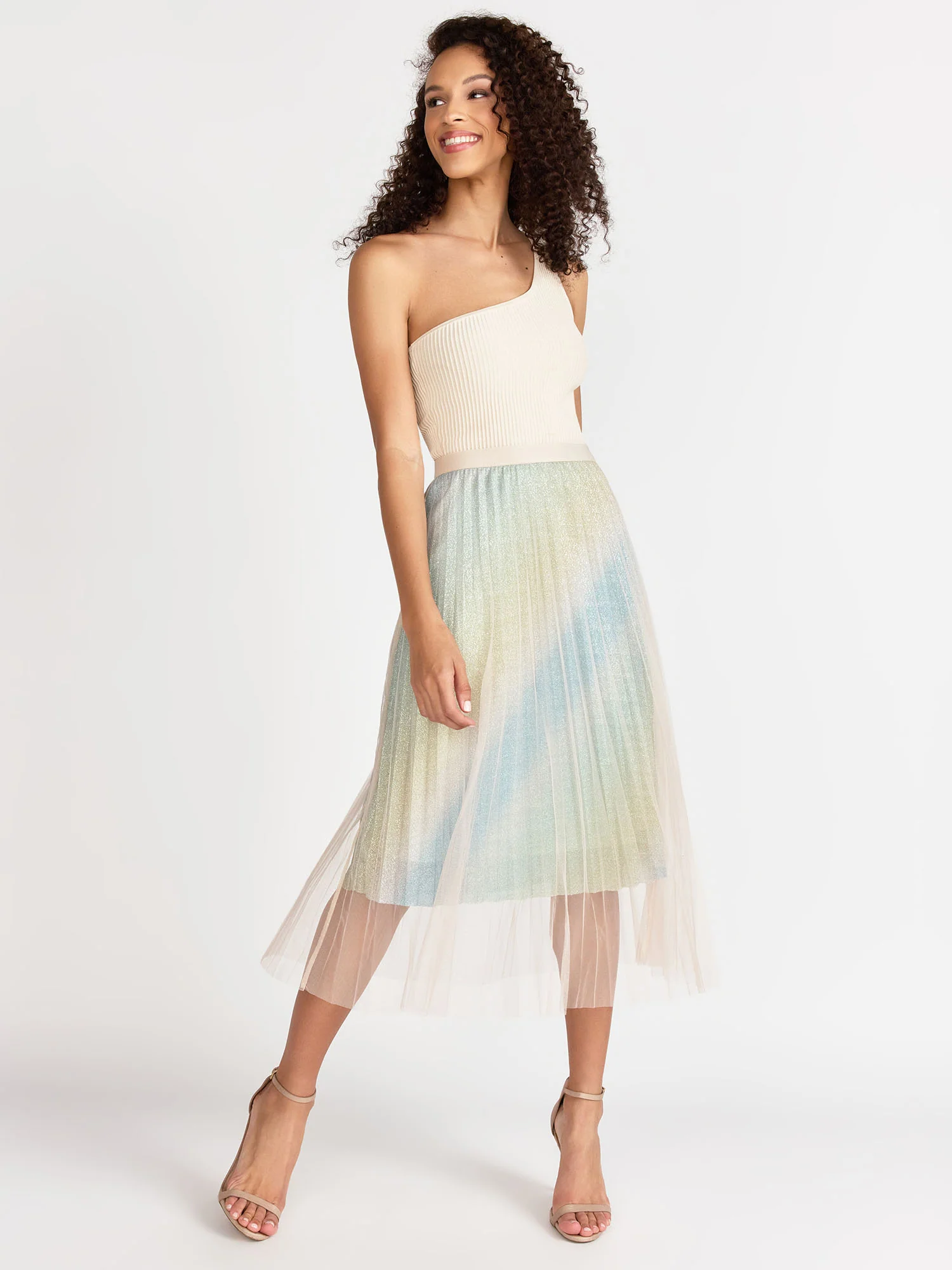 Tulle Pleated Glitter Skirt - Lena - Image 3