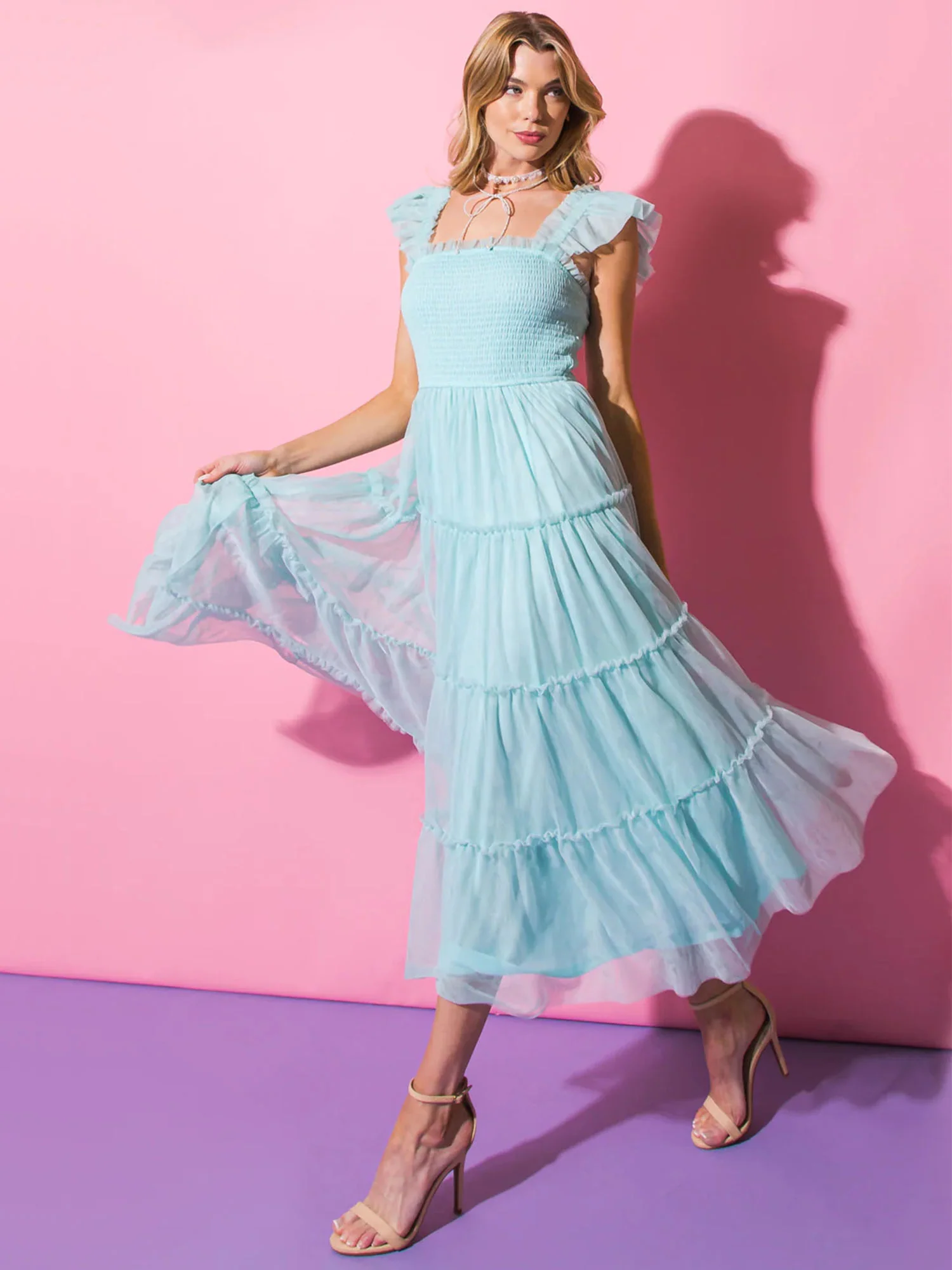 Flying Tomato Tulle Tiered Midi Dress - Brands We Love - Image 3