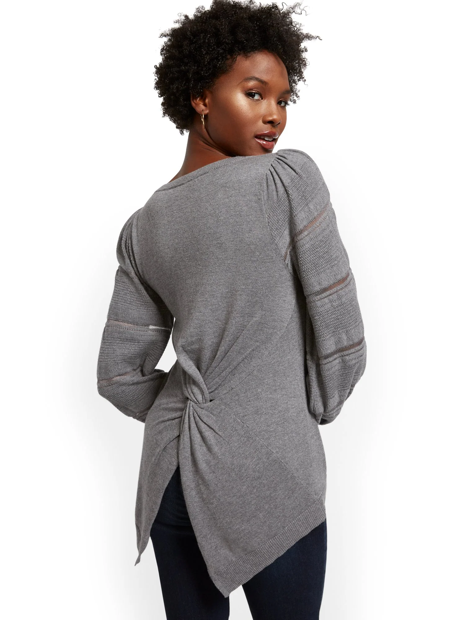 Twist-Back Tunic Sweater - Image 5