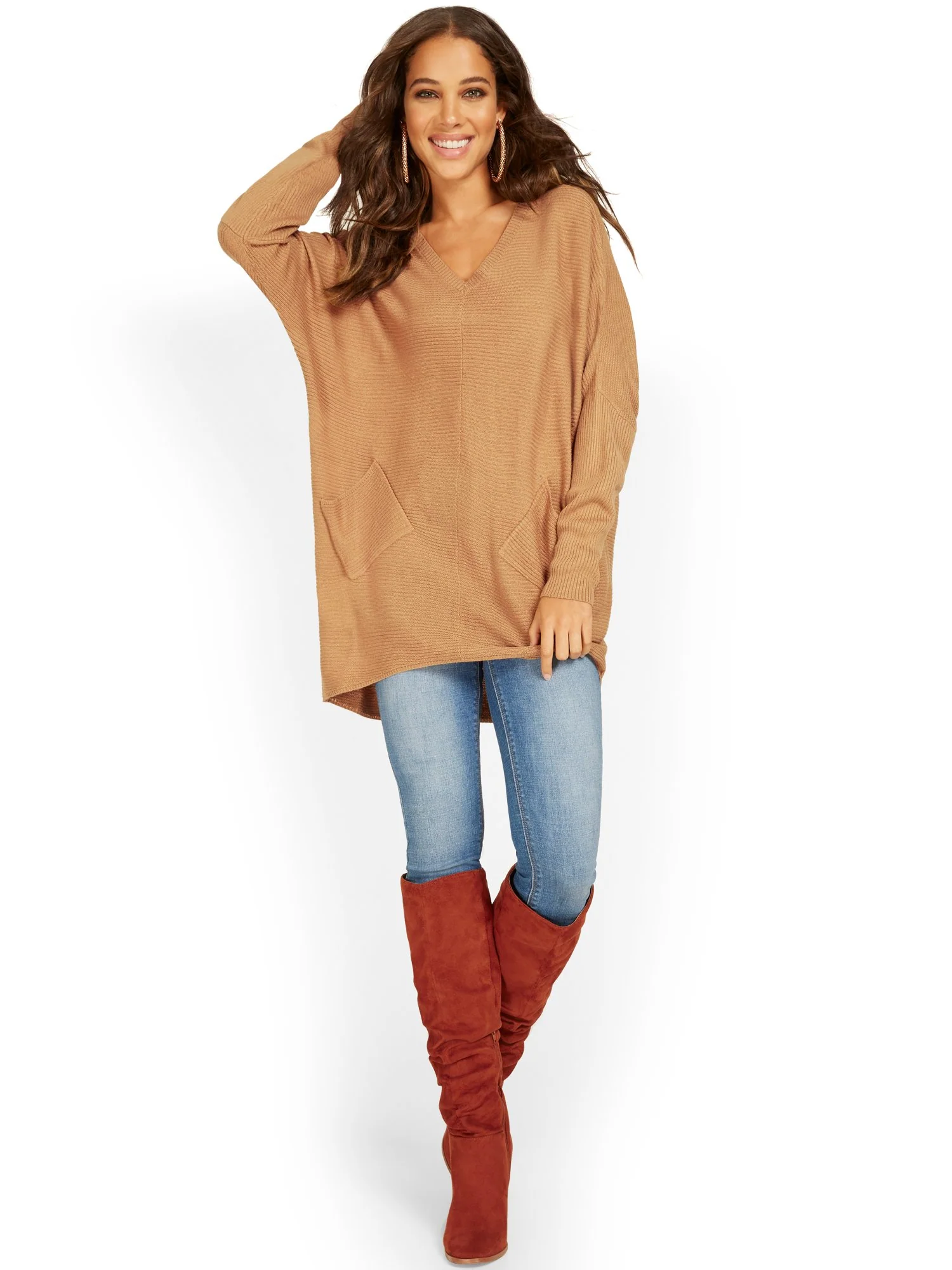 Two-Pocket Tunic Sweater - Image 11