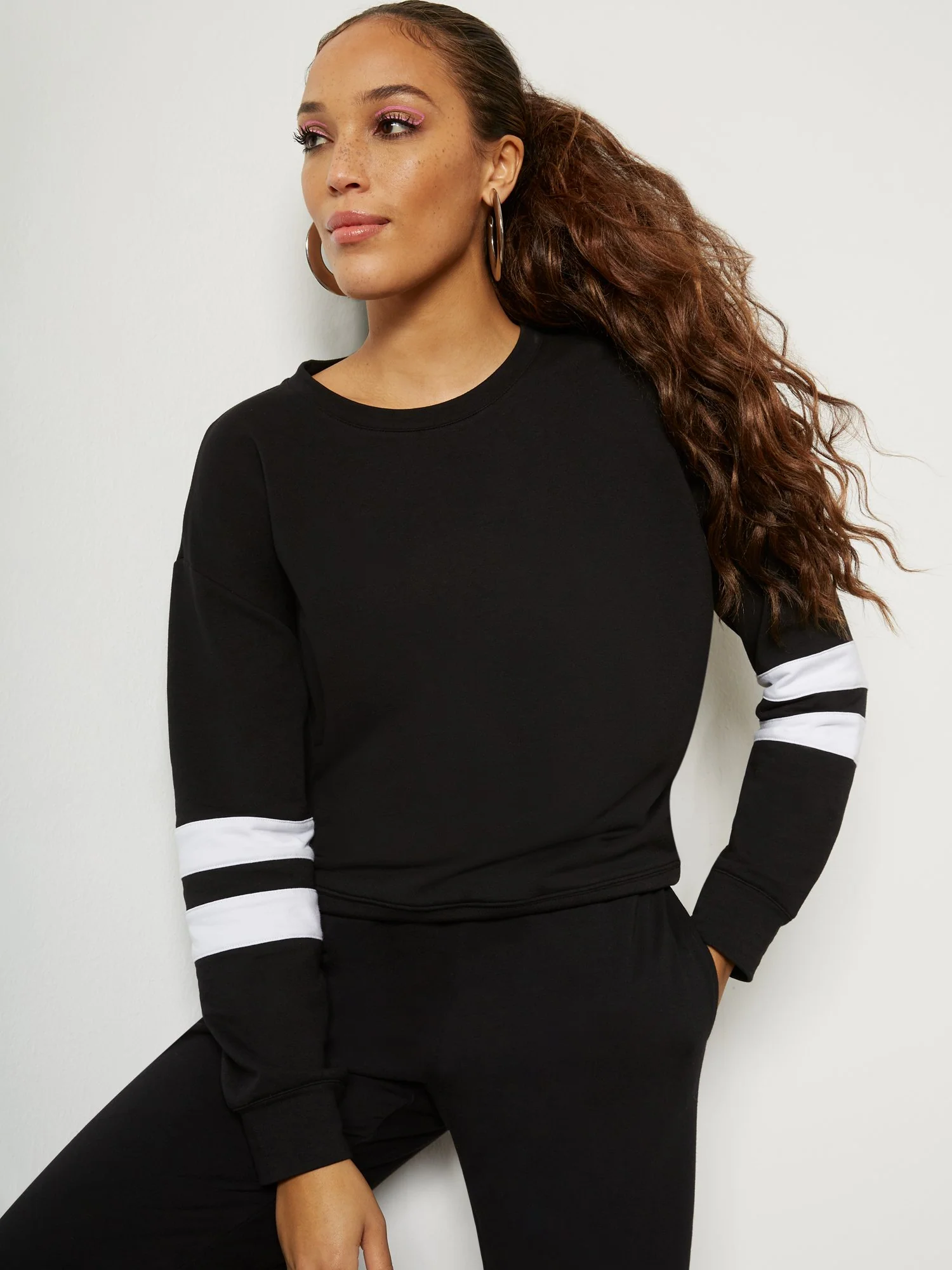 Two-Stripe Colorblock Top - Image 2