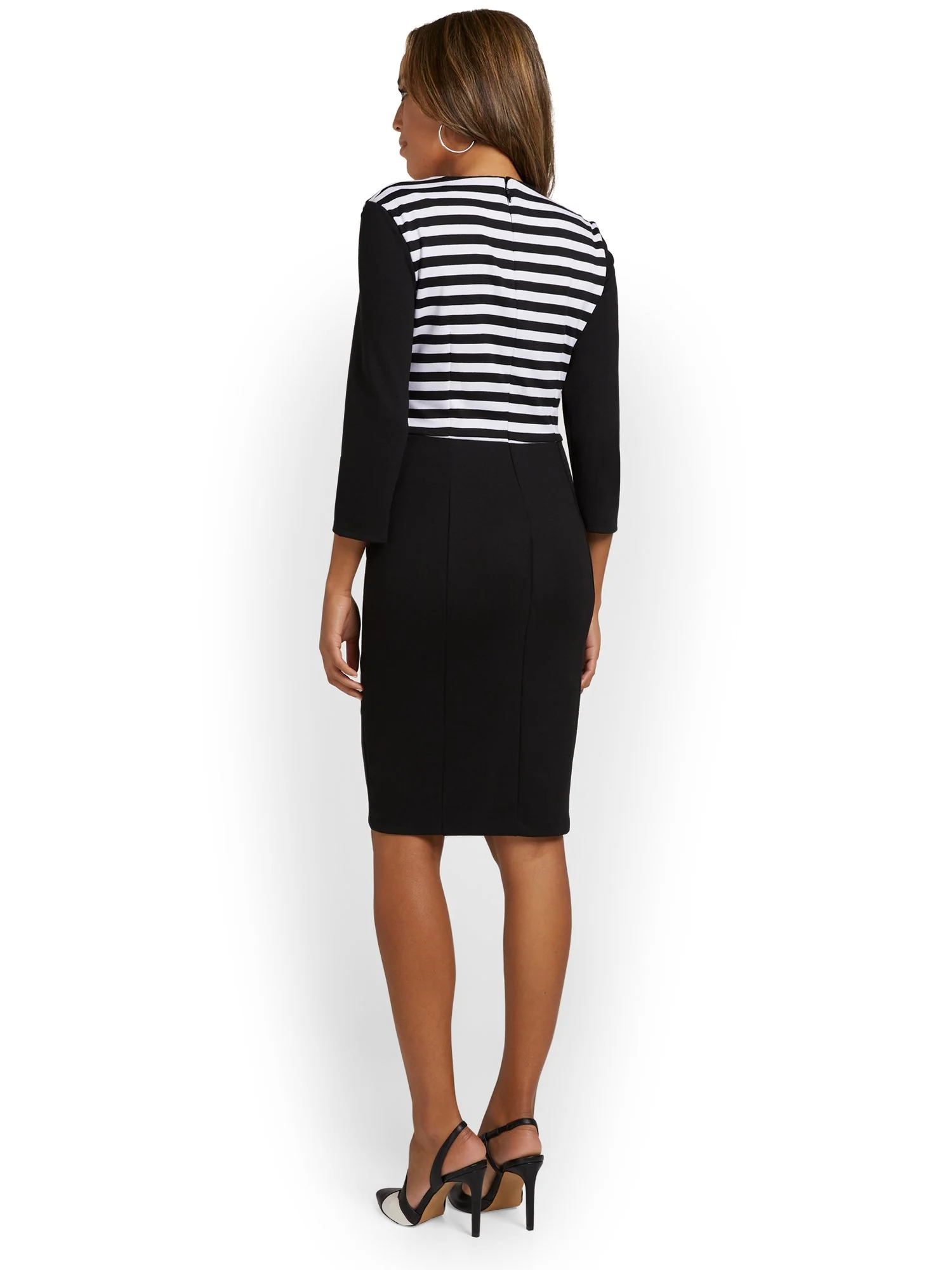 Two-Tone Sheath Dress - Superflex - Image 3