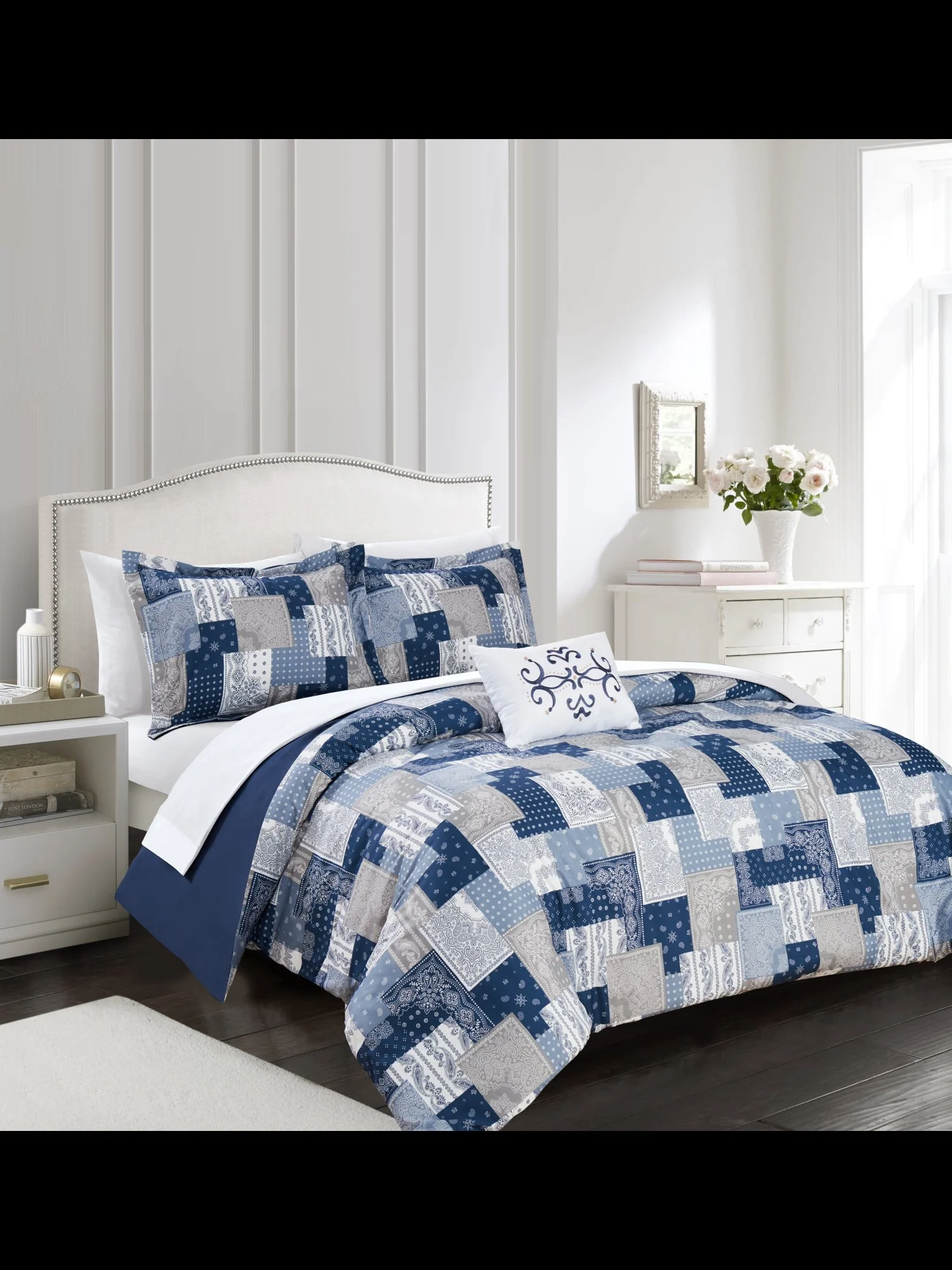 Utopia Reversible Twin-Size 3-Piece Duvet Set - NY&C x Chic Home - Image 6