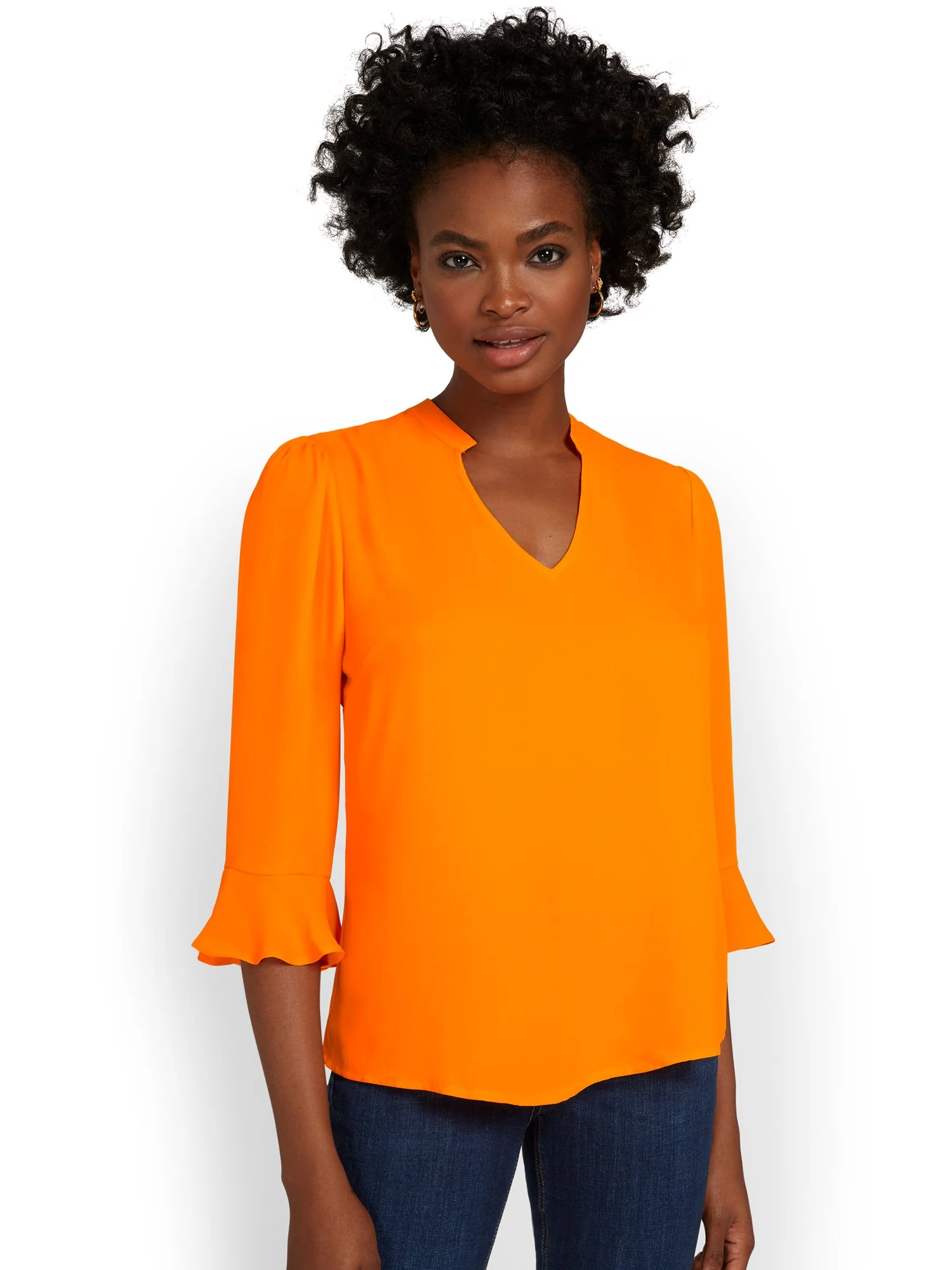 V-Neck Bell-Sleeve Top - Image 9
