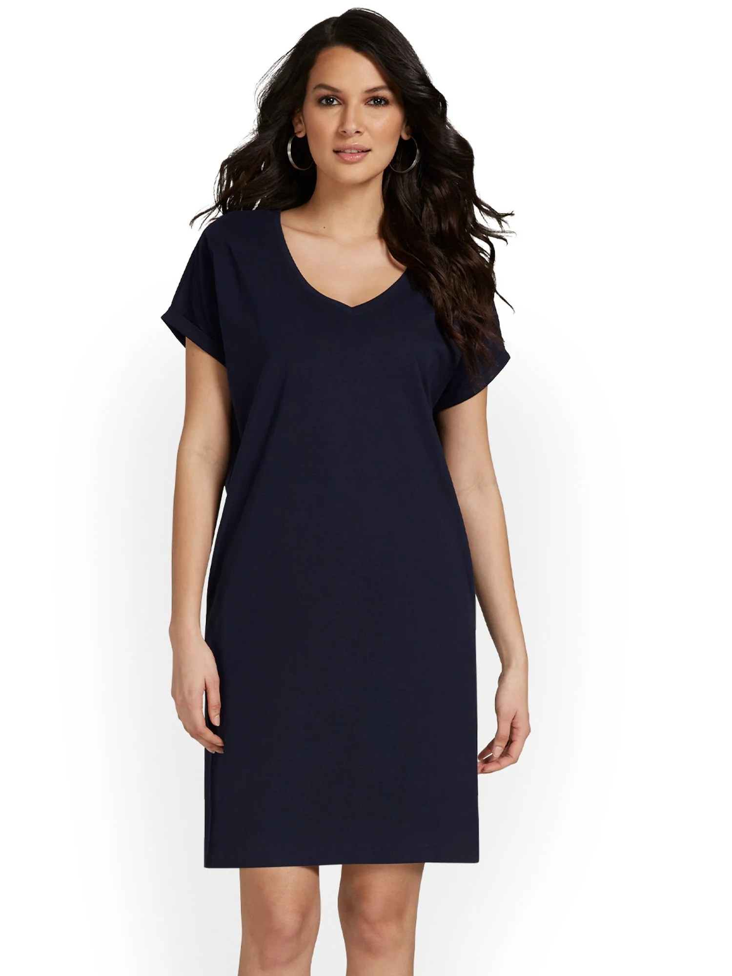V-Neck Perfect Tee Dress - Image 13