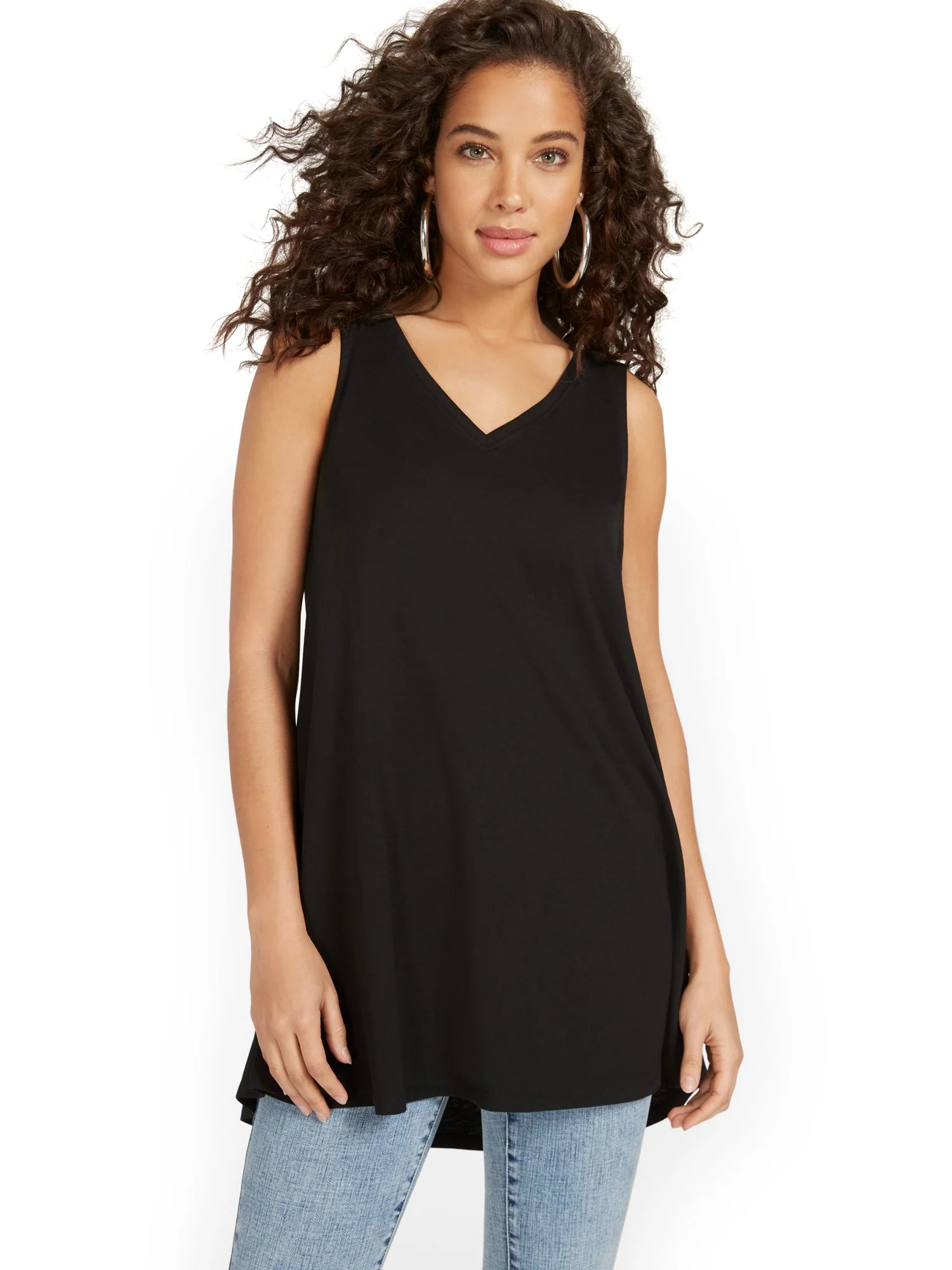 V-Neck Perfect Tunic Tank - Image 2