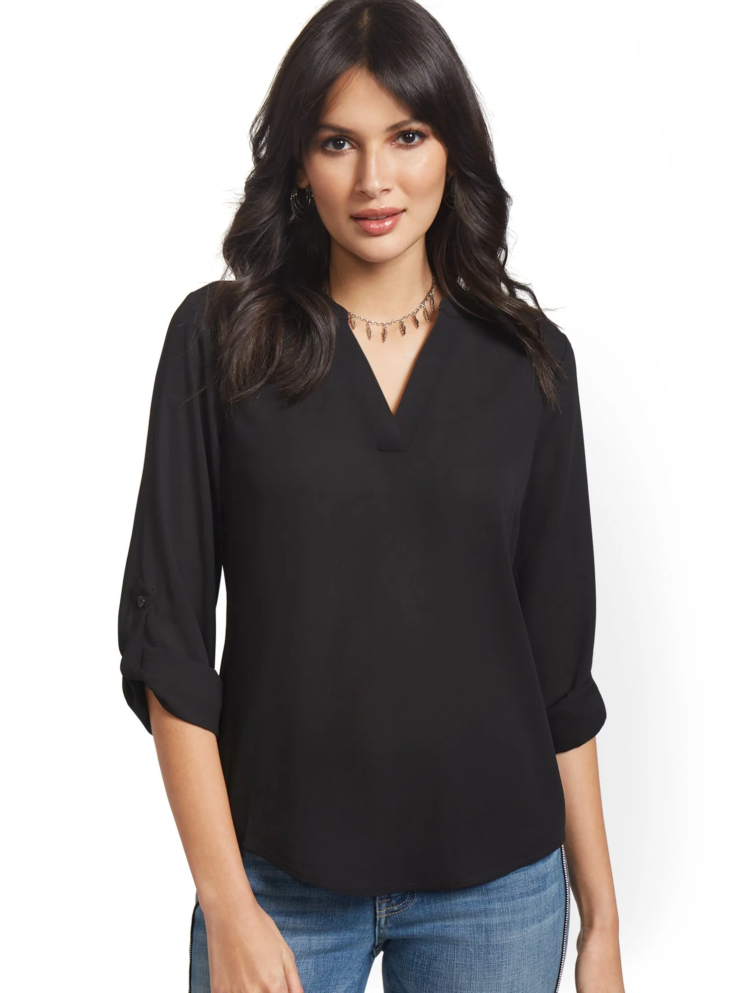 V-Neck Pullover Top - Image 2