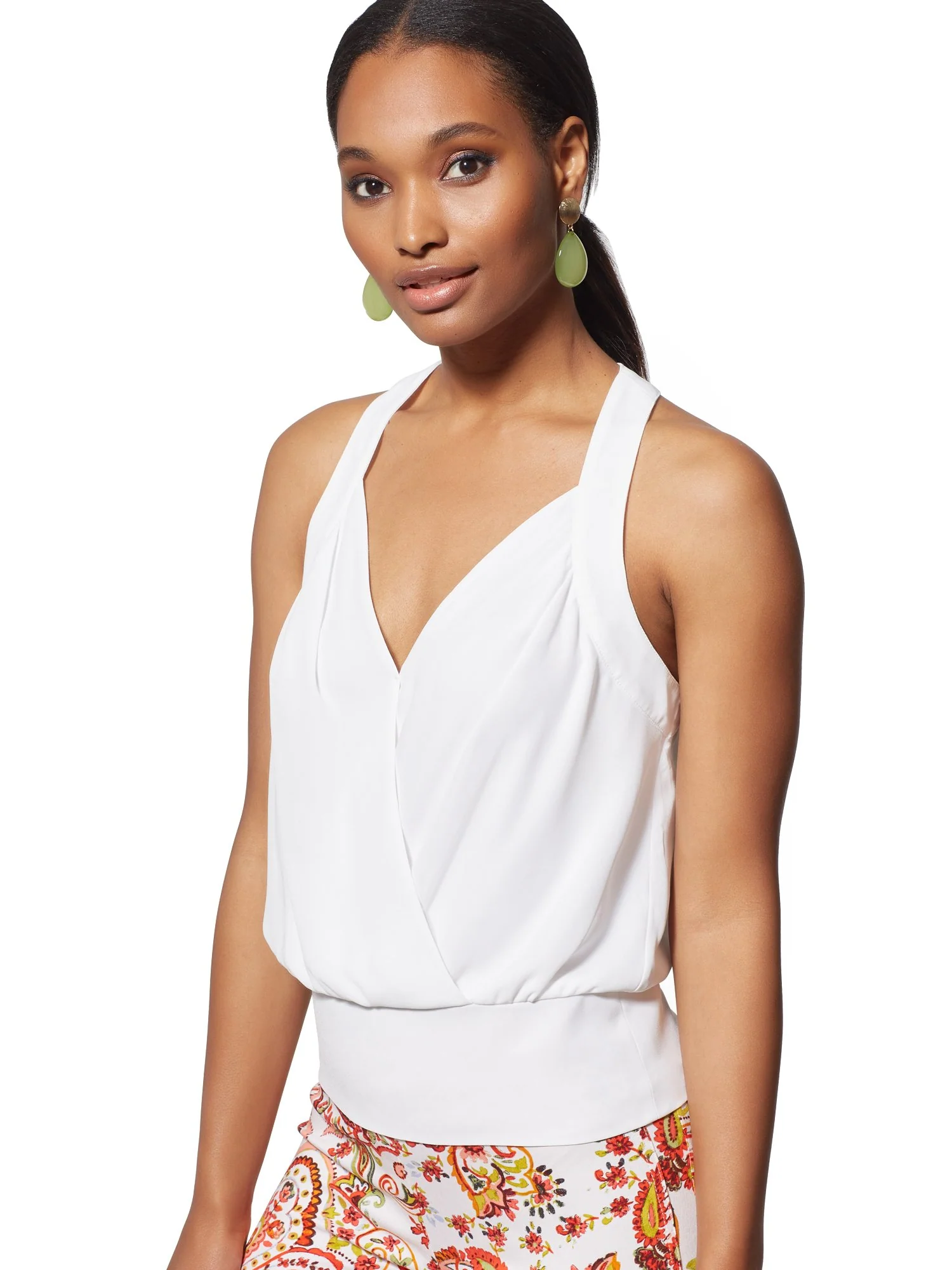 V-Neck Wrap Blouse - Image 6