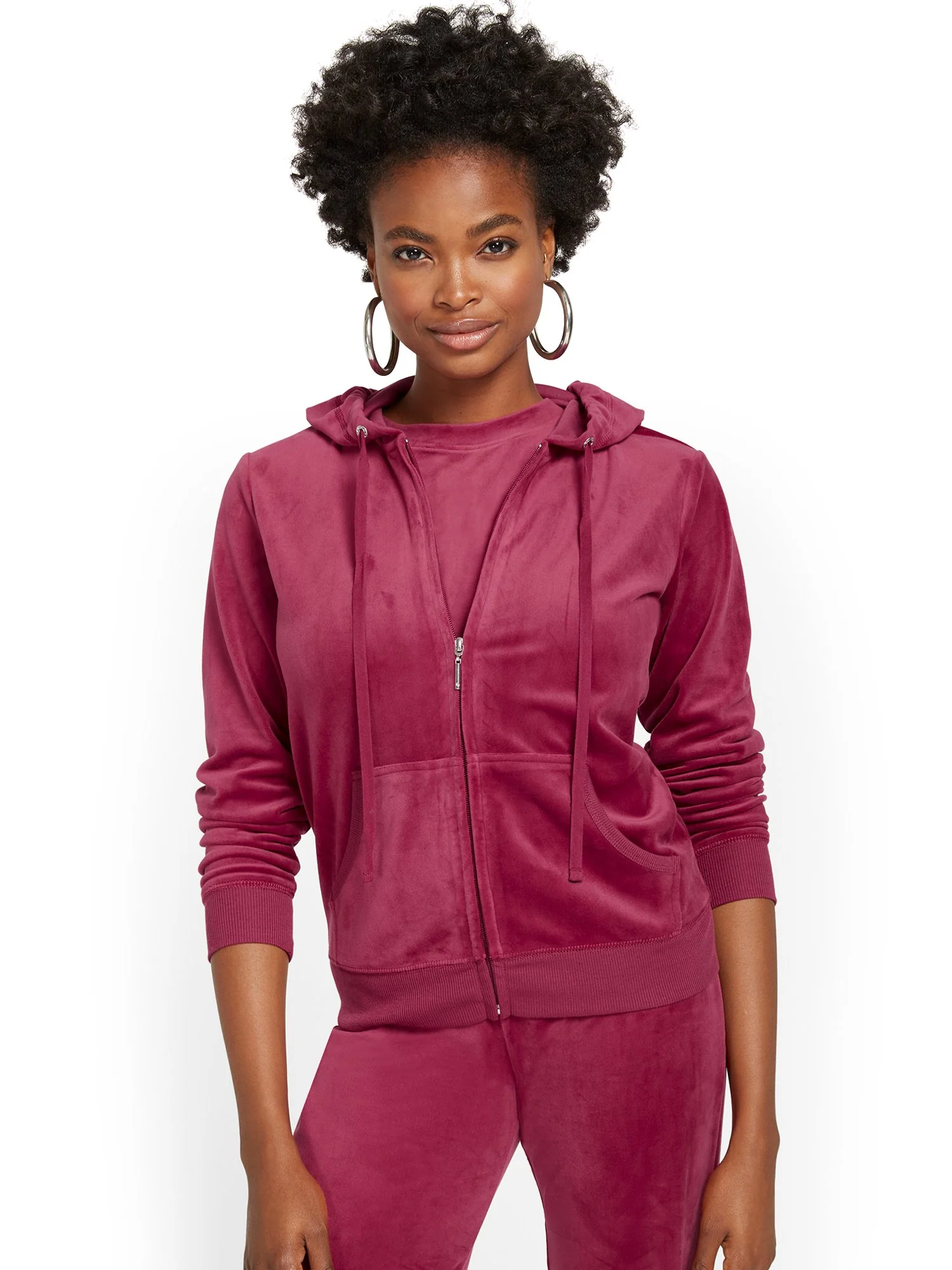 Velour Hooded Zip-Front Jacket - Dreamy Velour Collection - Image 21