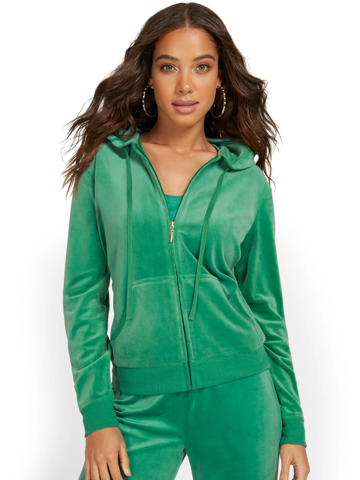 Velour Hooded Zip-Front Jacket - Dreamy Velour Collection - Image 9