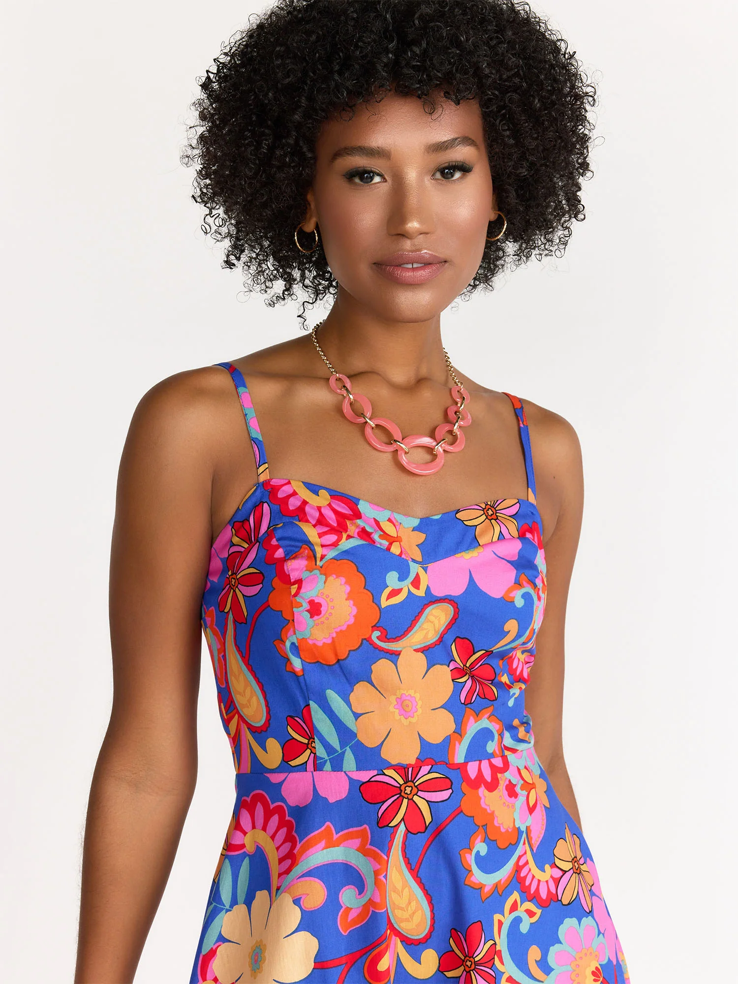 Very Refreshing Poplin Midi Dress - Flying Tomato - Image 4