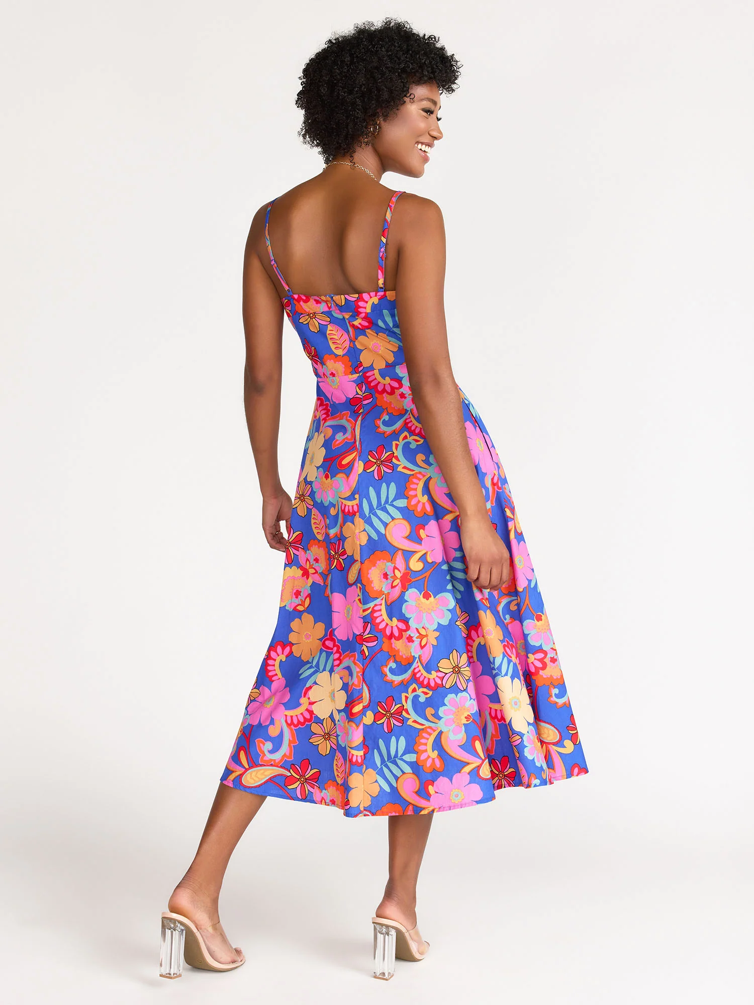 Very Refreshing Poplin Midi Dress - Flying Tomato - Image 7