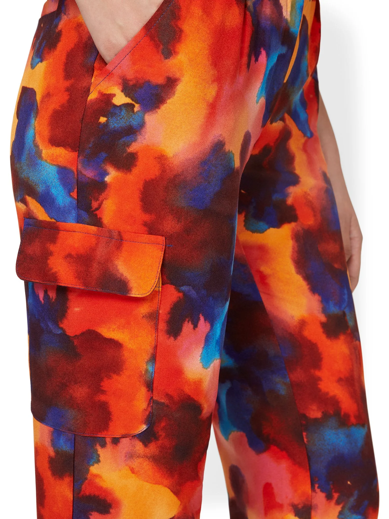 Watercolor-Print Cargo Jogger Pant - Image 4