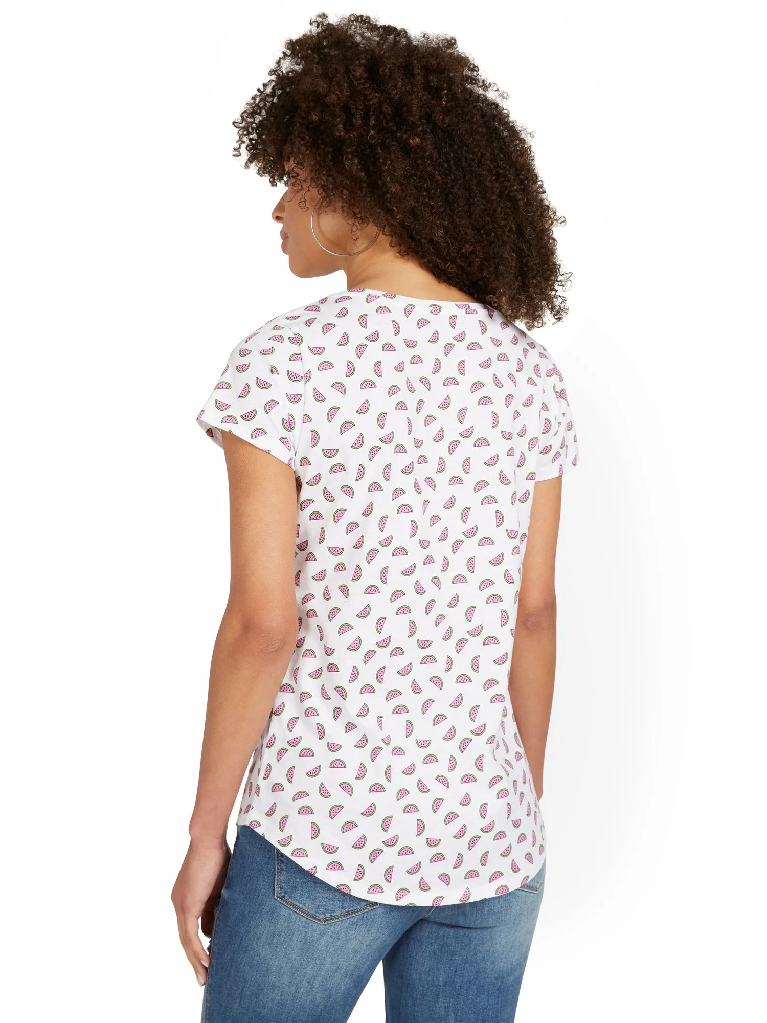 Watermelon V-Neck Perfect Tee - Image 3